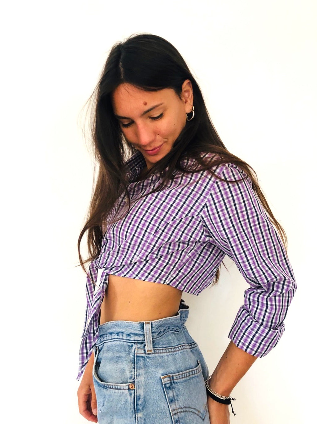 CAMICIA CROP VINTAGE DOPPIO RITORTO