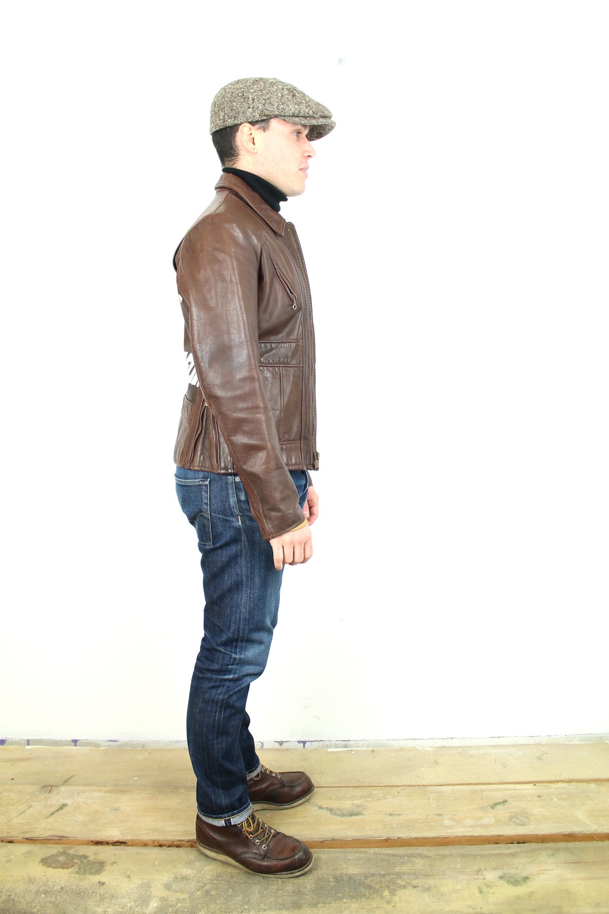 GIACCA VERA PELLE VINTAGE CUSTOMIZZATA HARLEY DAVIDSON