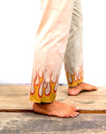 PANTALONI VITA ALTA VINTAGE CON FIAMME