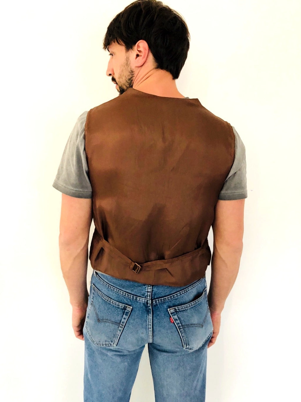 GILET IN PELLE SCAMOSCIATA VINTAGE