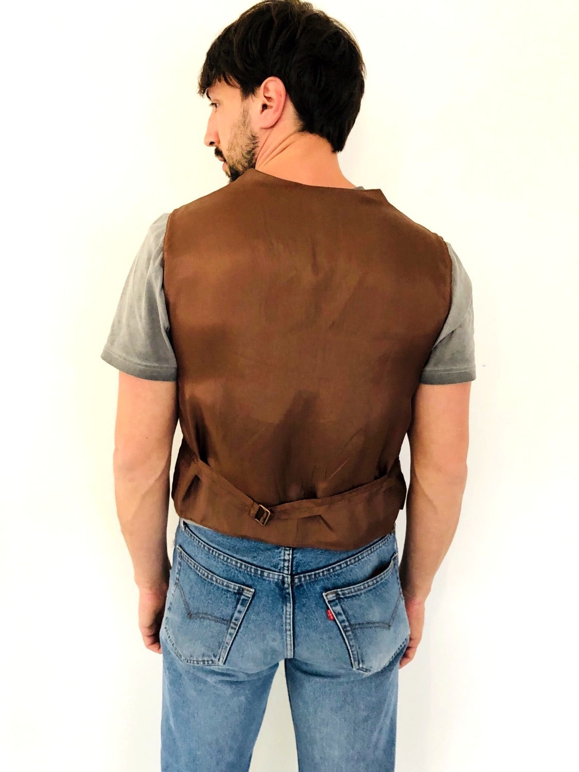 GILET IN PELLE SCAMOSCIATA VINTAGE