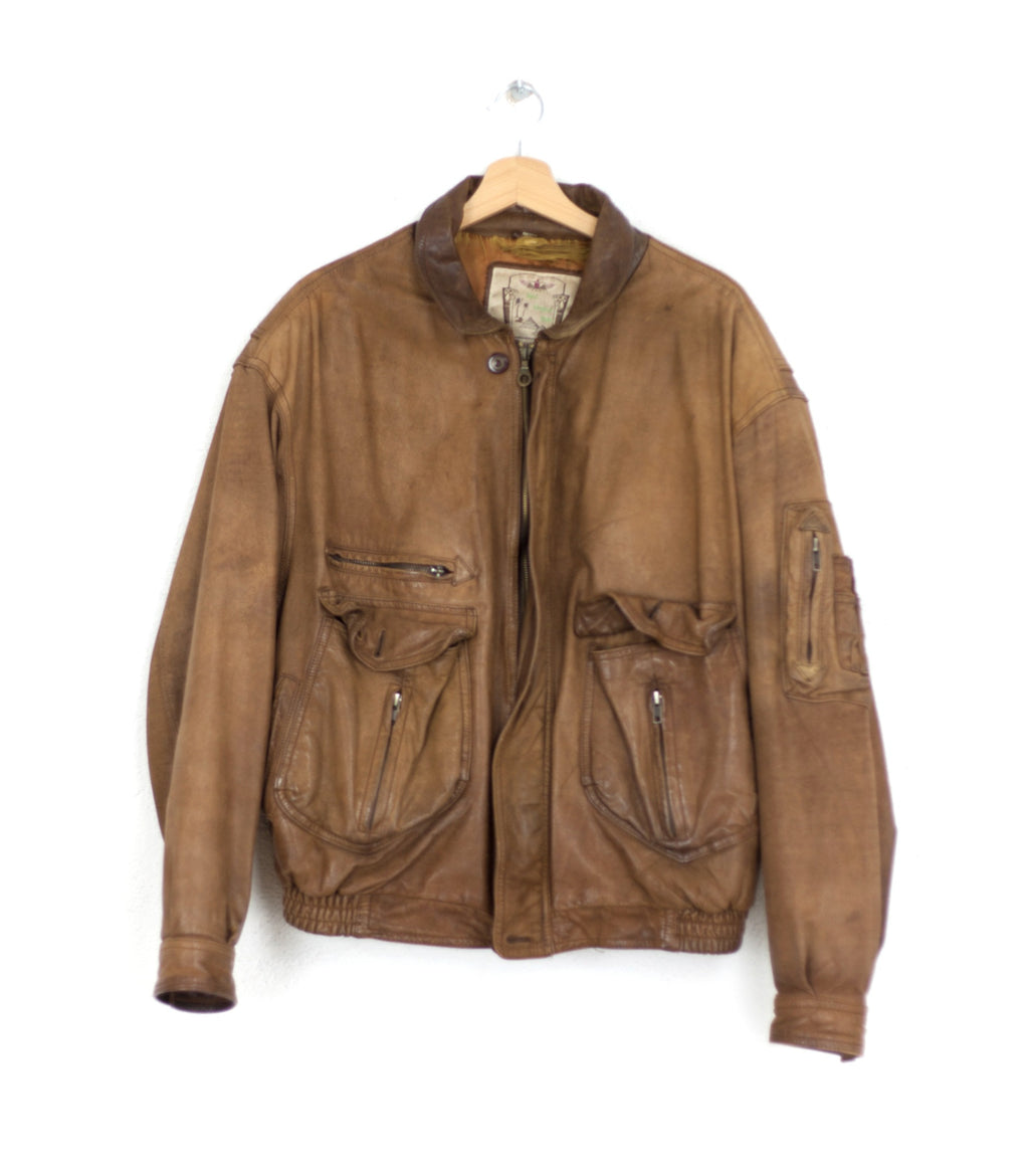 BOMBER IN VERA PELLE VINTAGE