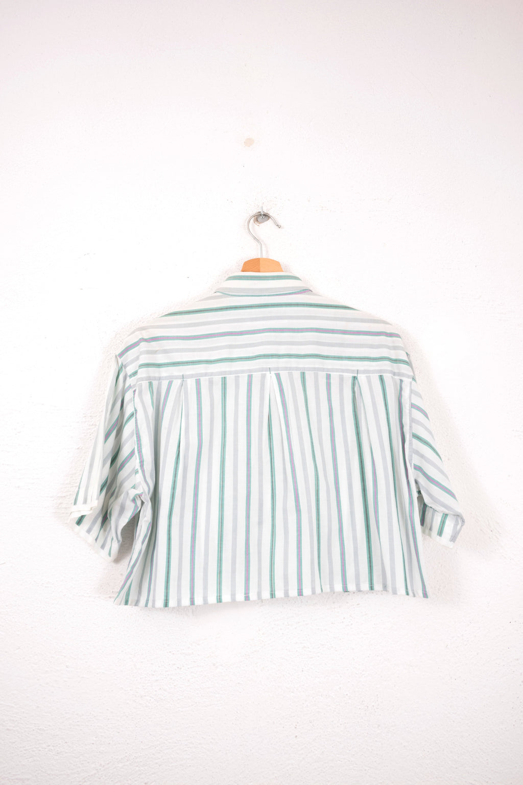 CAMICIA CROP VINTAGE A RIGHE