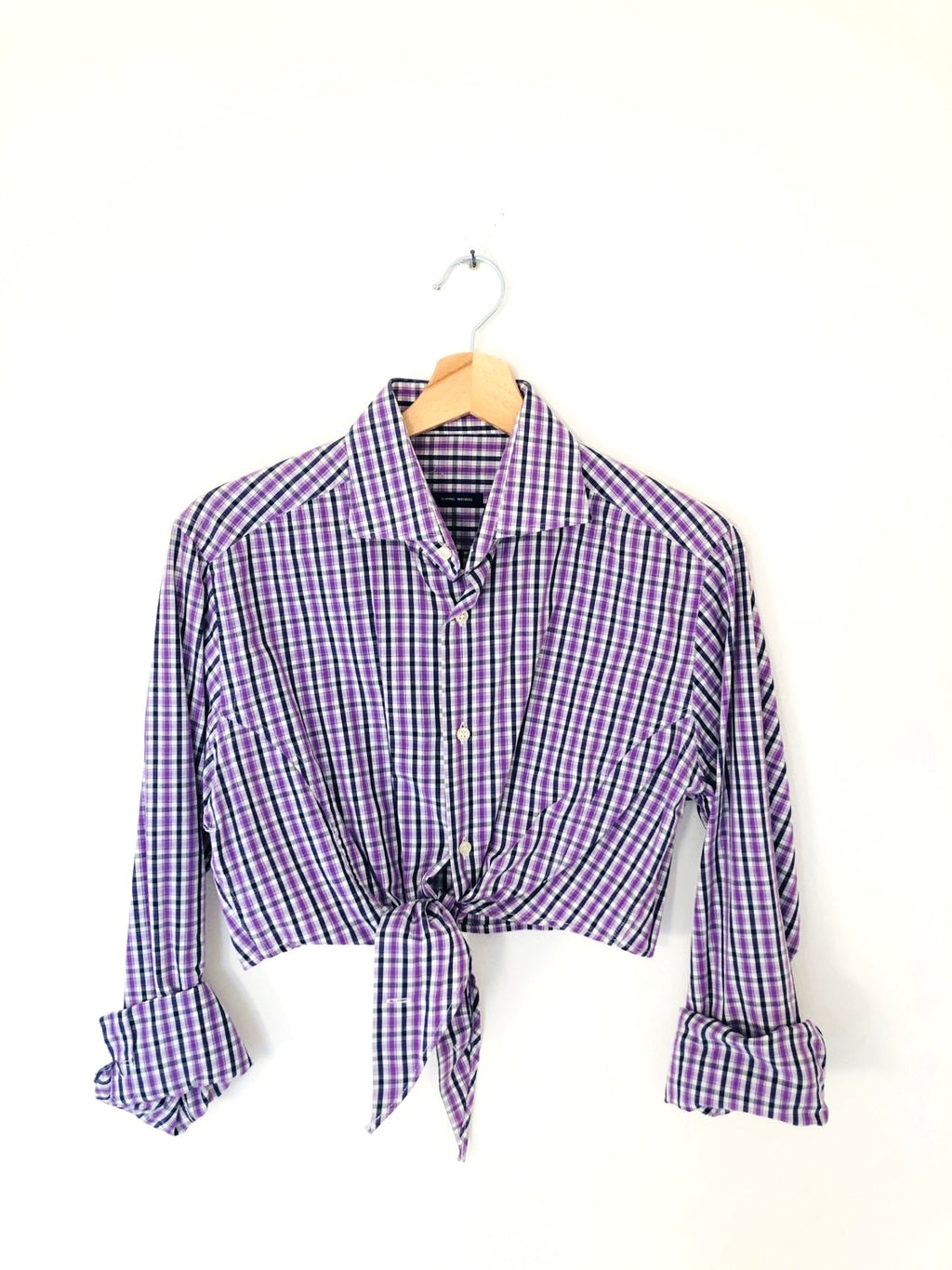 CAMICIA CROP VINTAGE DOPPIO RITORTO
