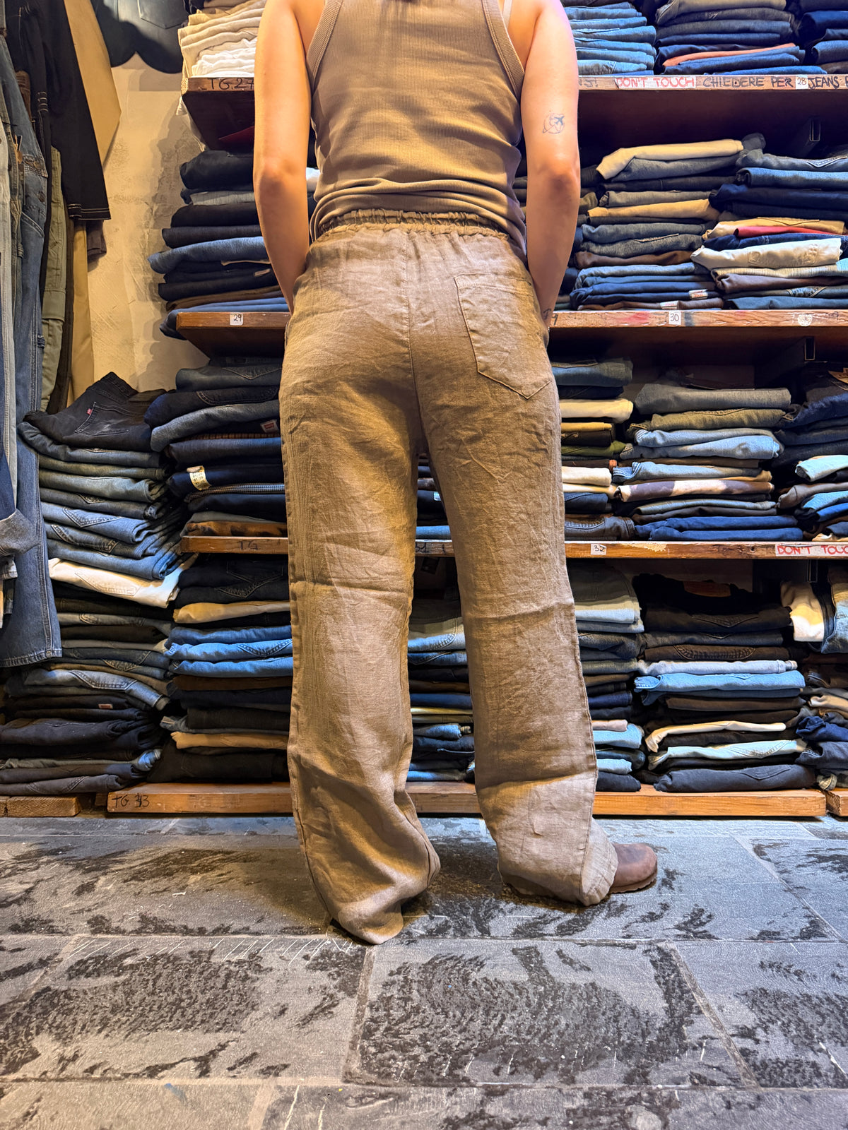 Pantaloni 100% Lino FANGO