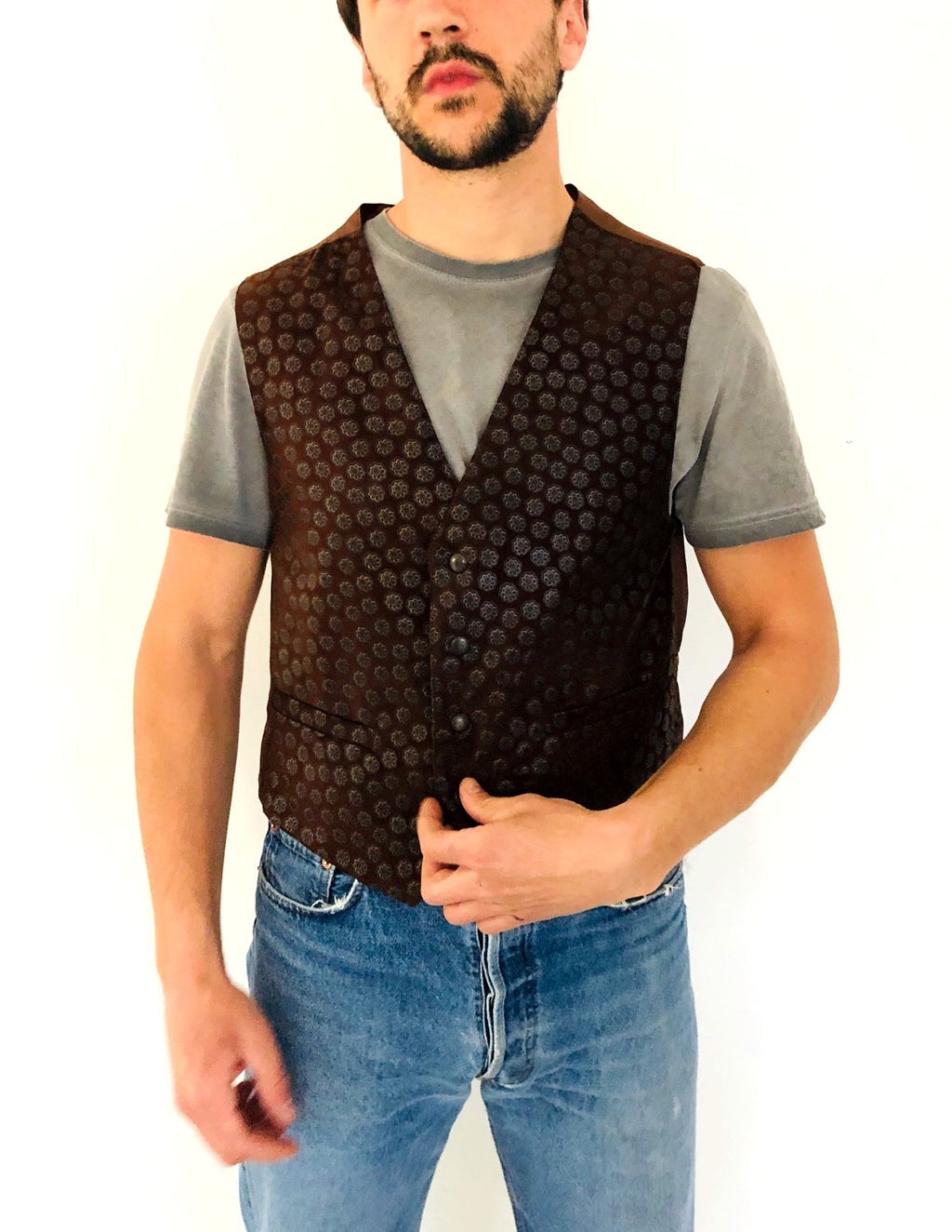 GILET IN PELLE SCAMOSCIATA VINTAGE