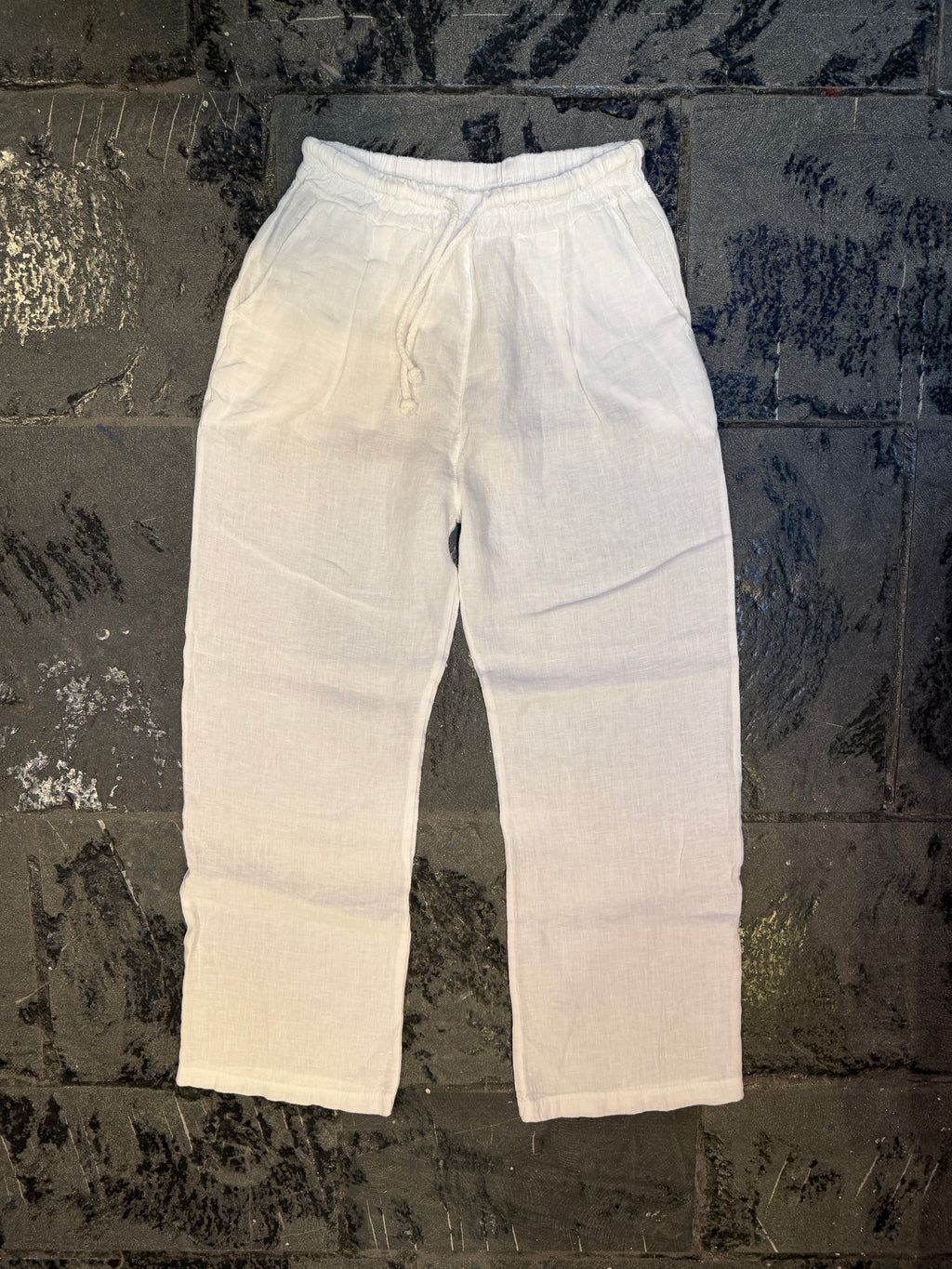 Pantalone 100% Lino BIANCO