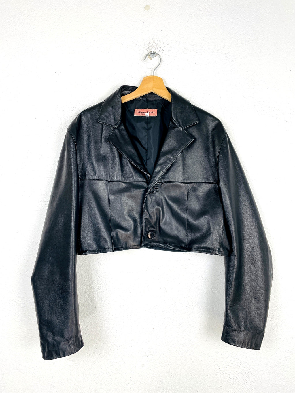 GIACCA CROP IN PELLE VINTAGE