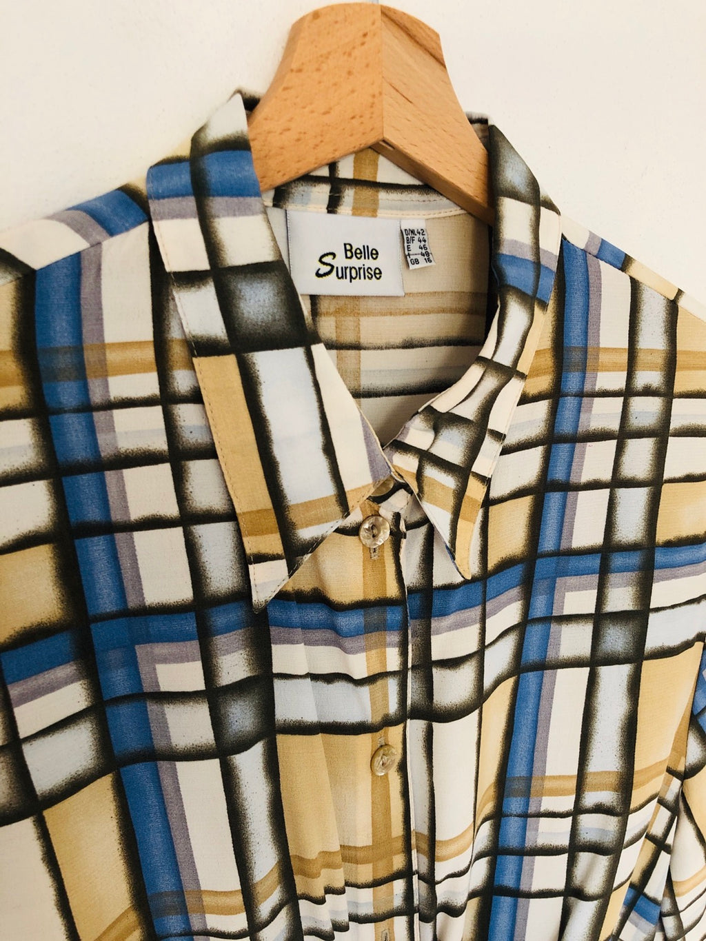CAMICIA CROP VINTAGE A RIGHE