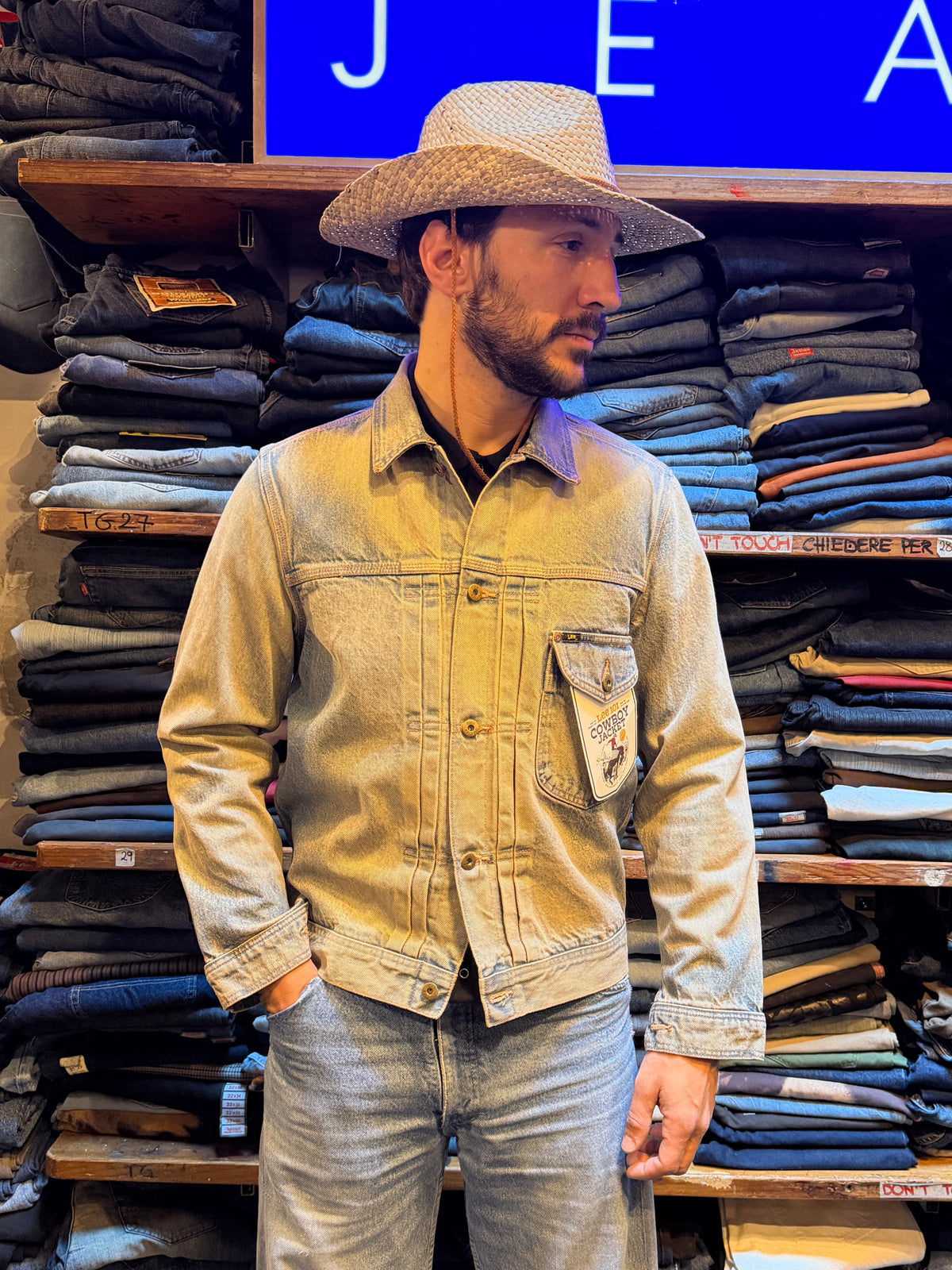 Lee 101 cowboy jacket faded