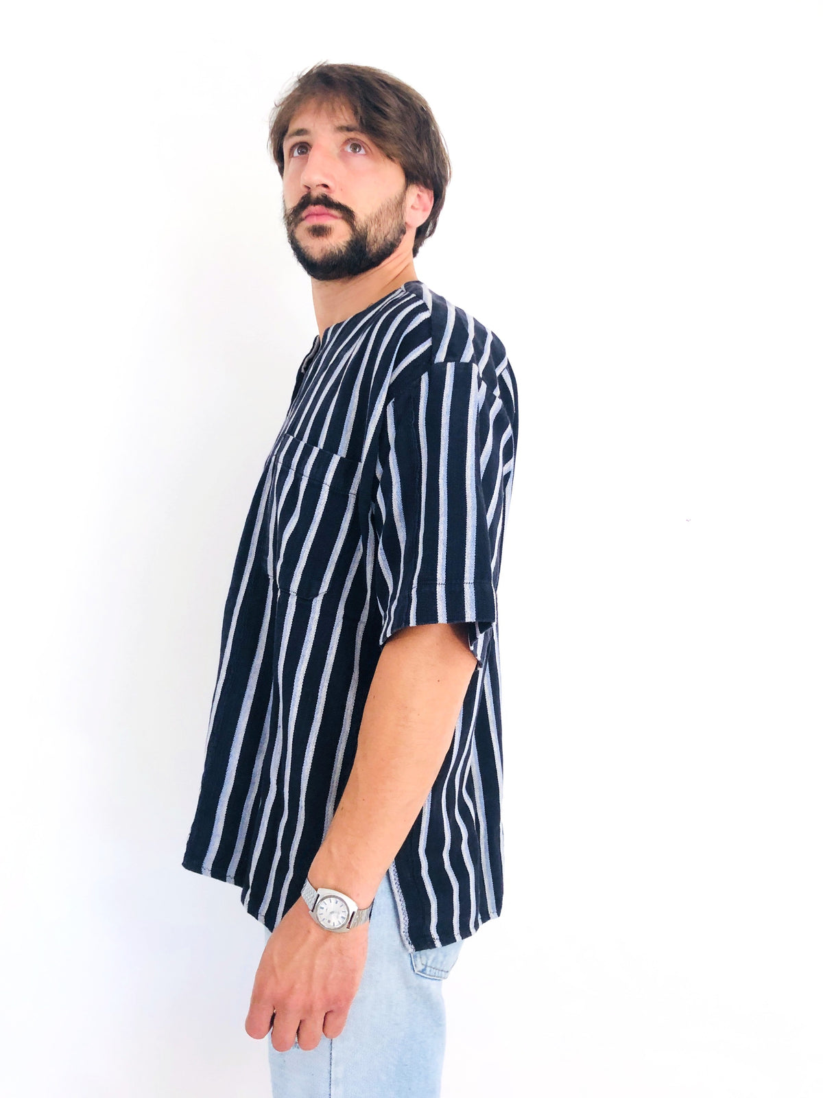 CAMICIA COREANA A RIGHE