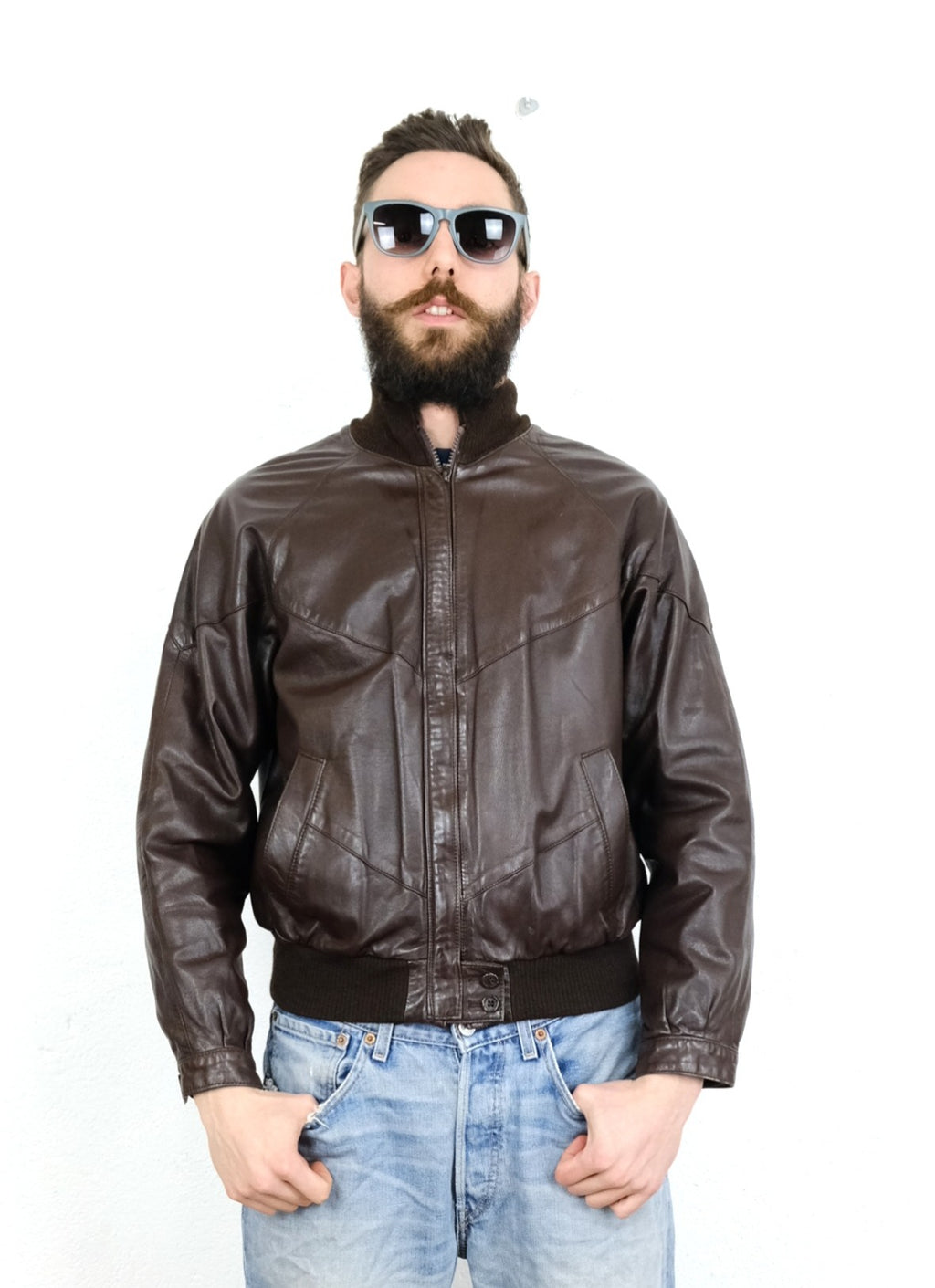 BOMBER IN VERA PELLE VINTAGE