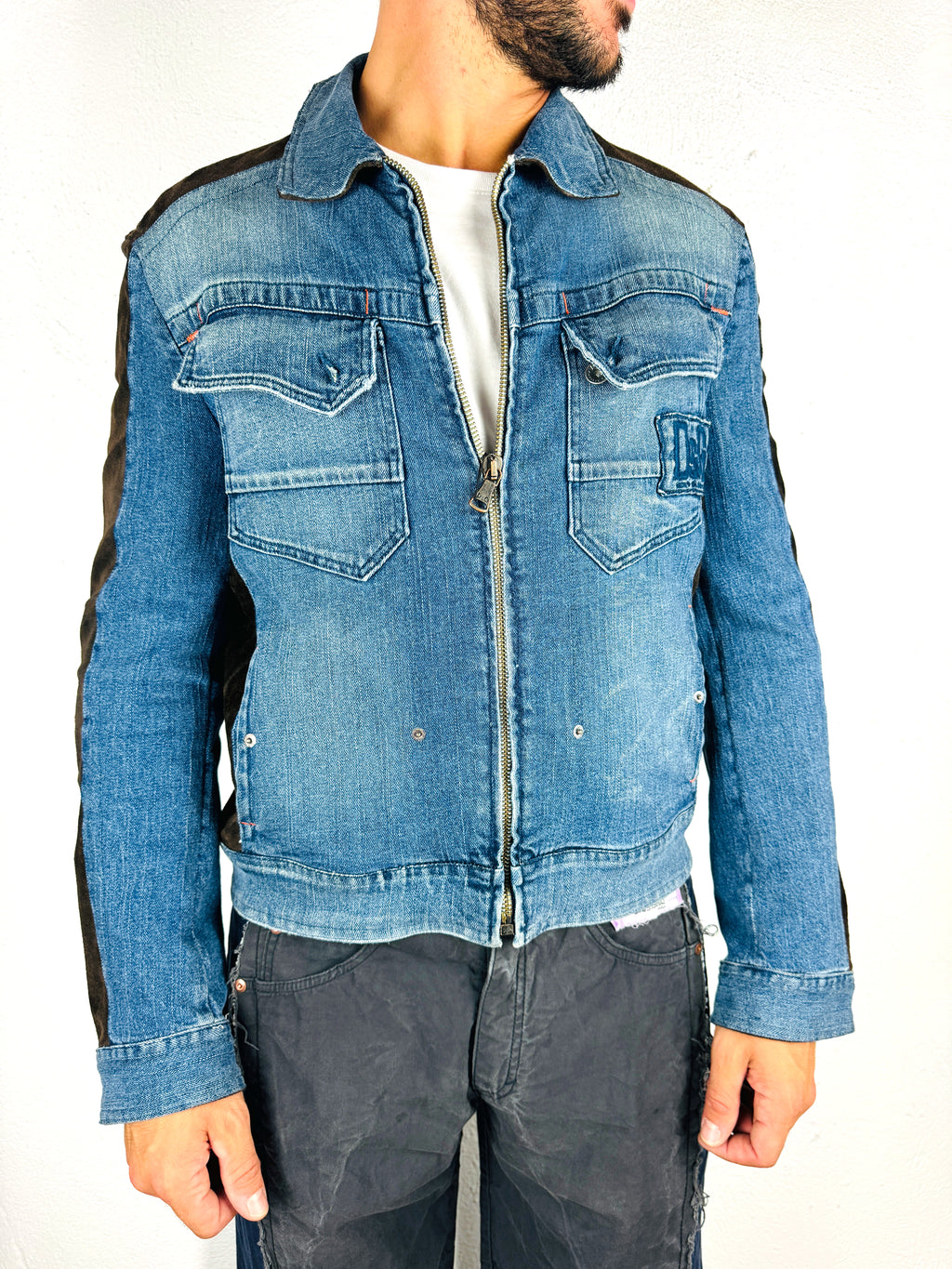 GIACCA DI JEANS E PELLE  D&G