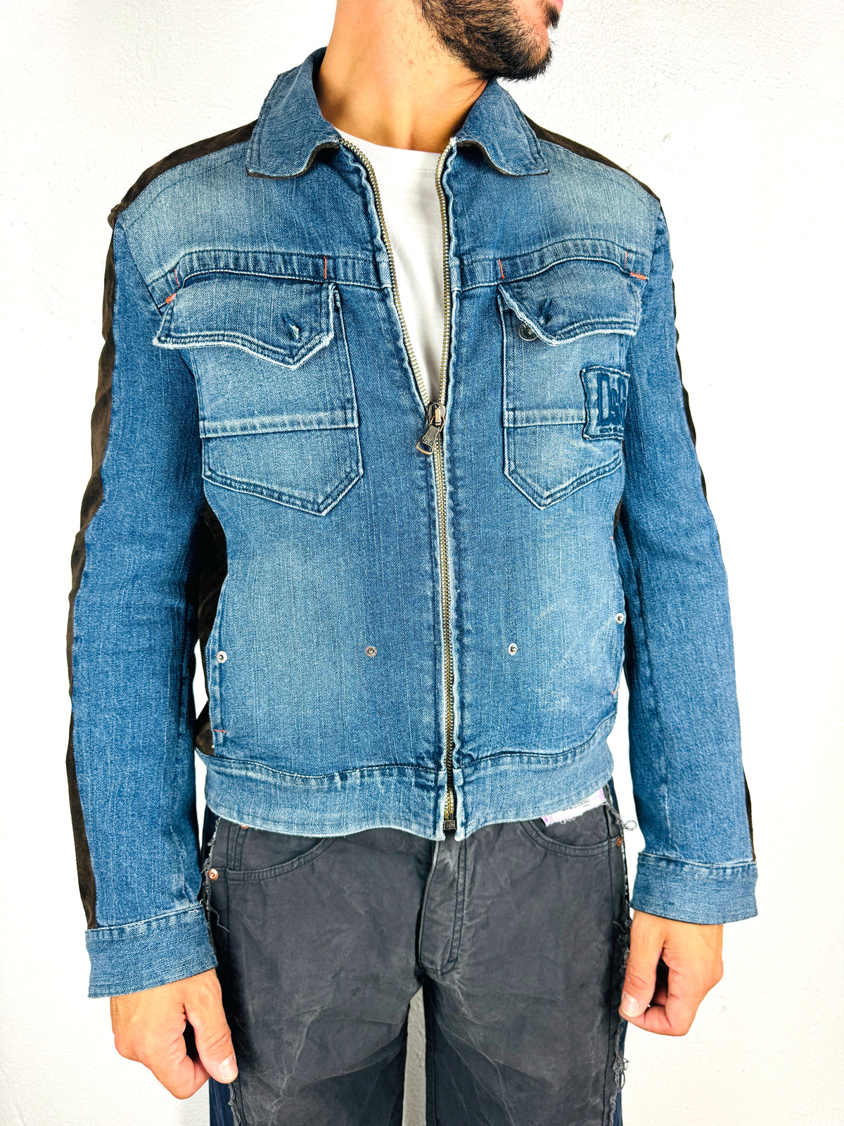 GIACCA DI JEANS E PELLE  D&G