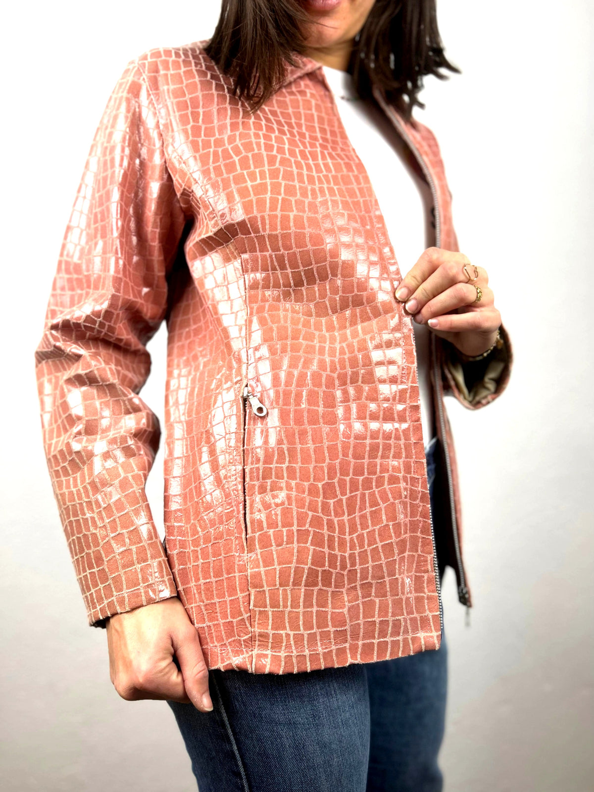 GIACCA IN PELLE MOSAICO