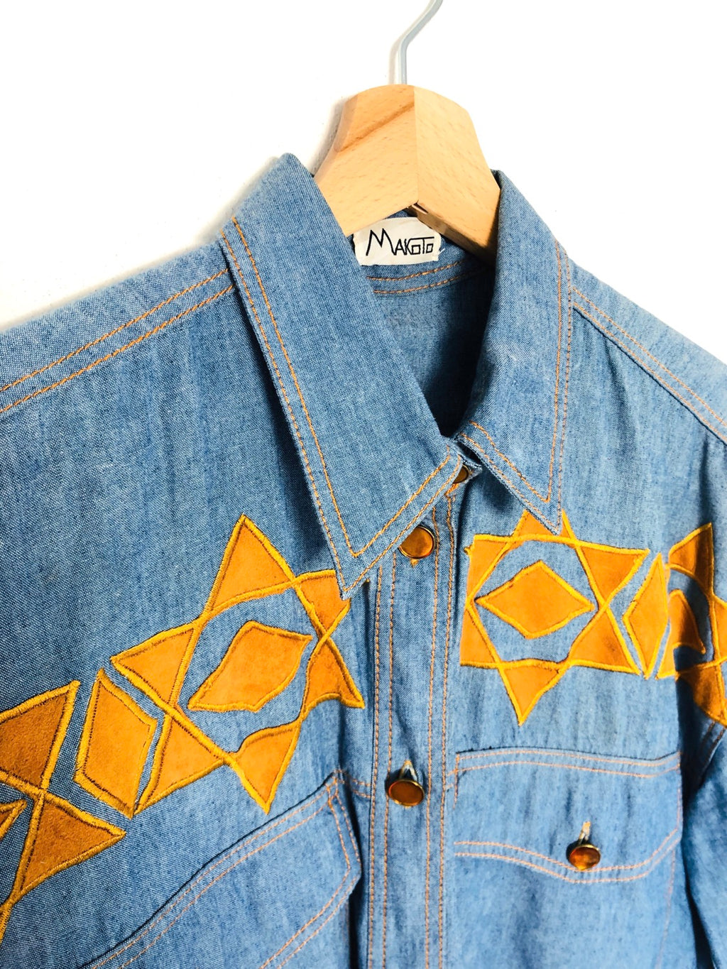 CAMICIA DI JEANS WESTERN VINTAGE MAKOTO