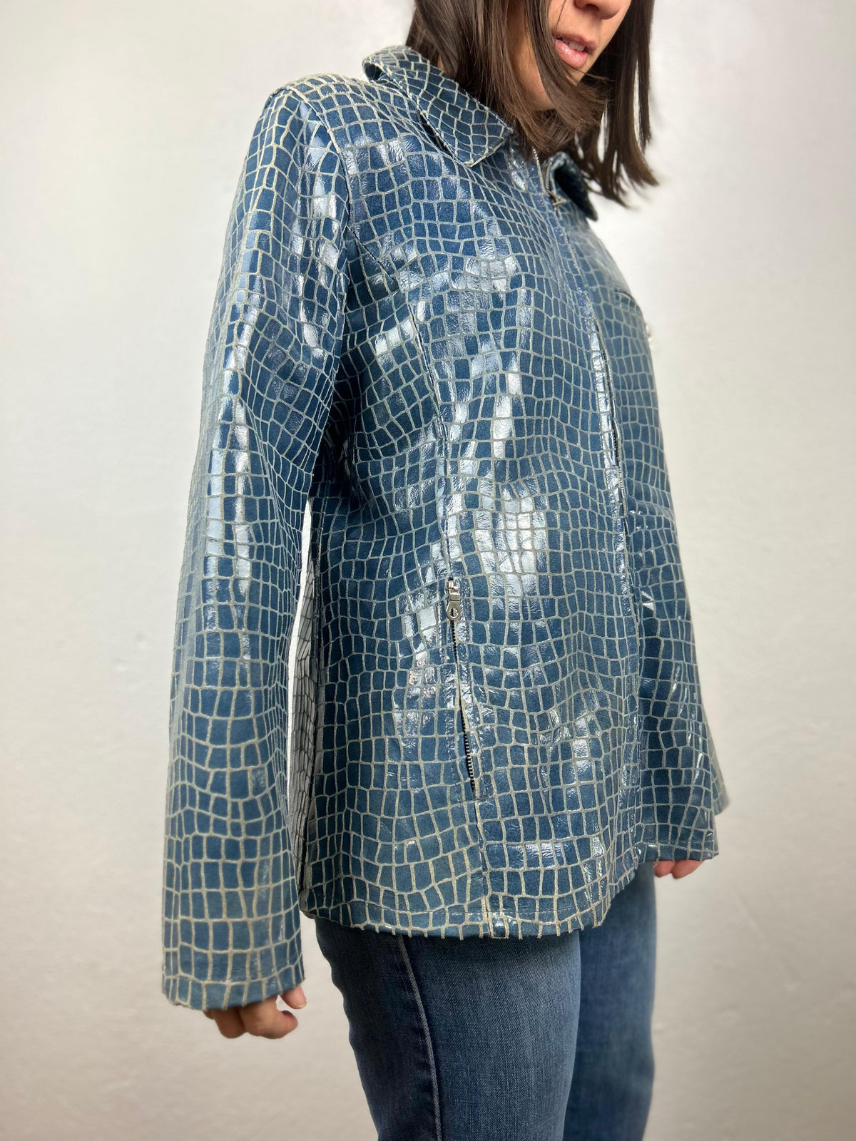 GIACCA IN PELLE MOSAICO