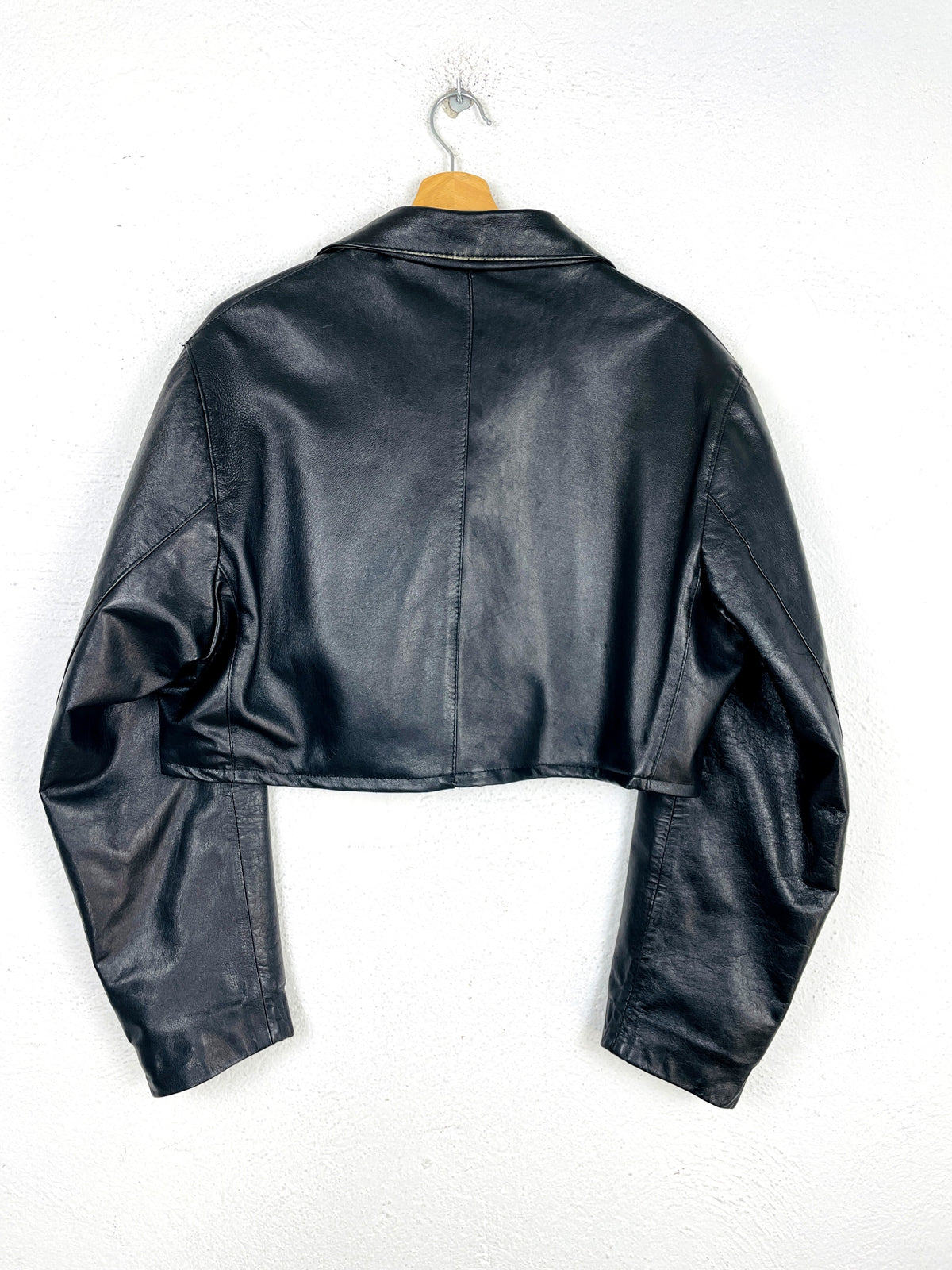 GIACCA CROP IN PELLE VINTAGE