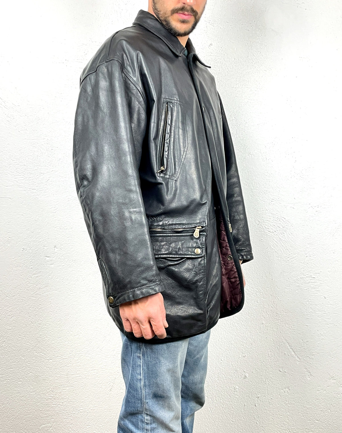 GIACCA LES COPAIN IN VERA PELLE VINTAGE