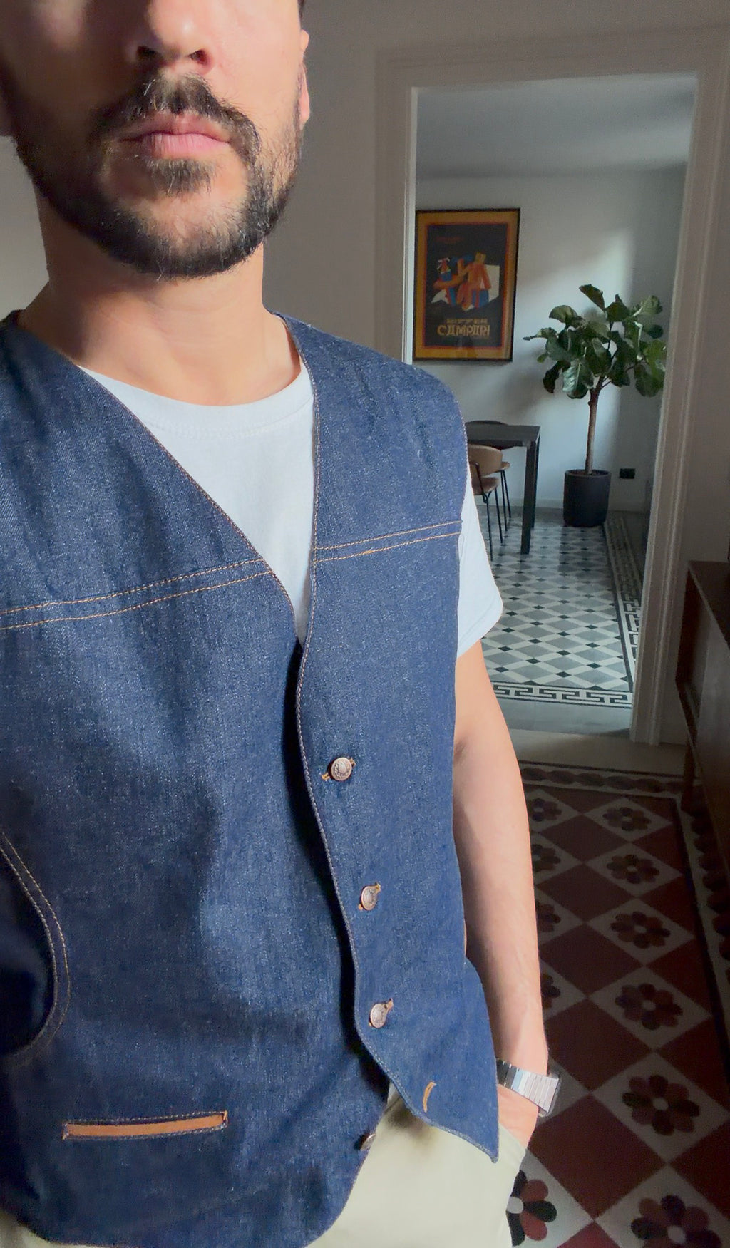 Gilet denim anni 80