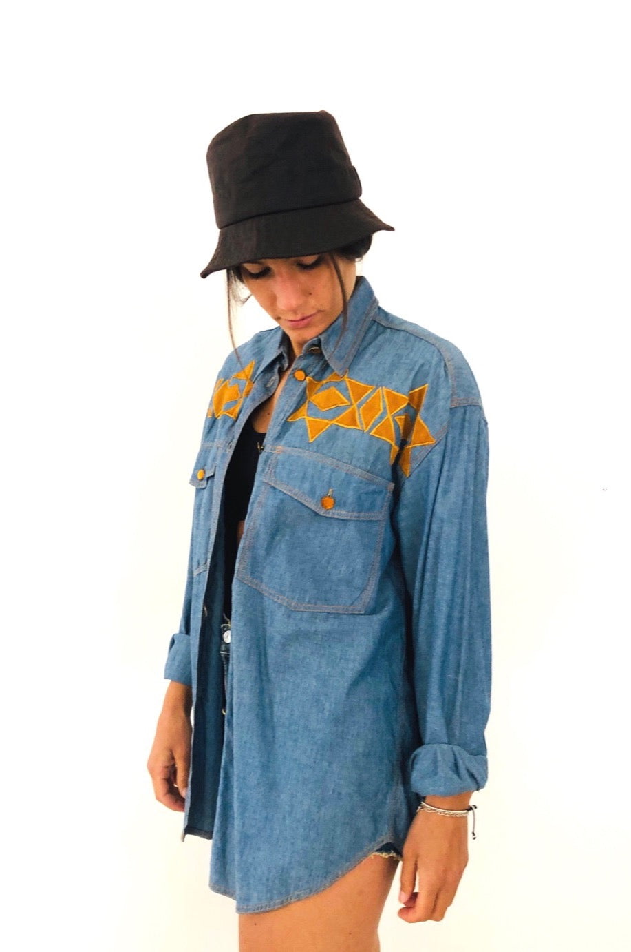 CAMICIA DI JEANS WESTERN VINTAGE MAKOTO