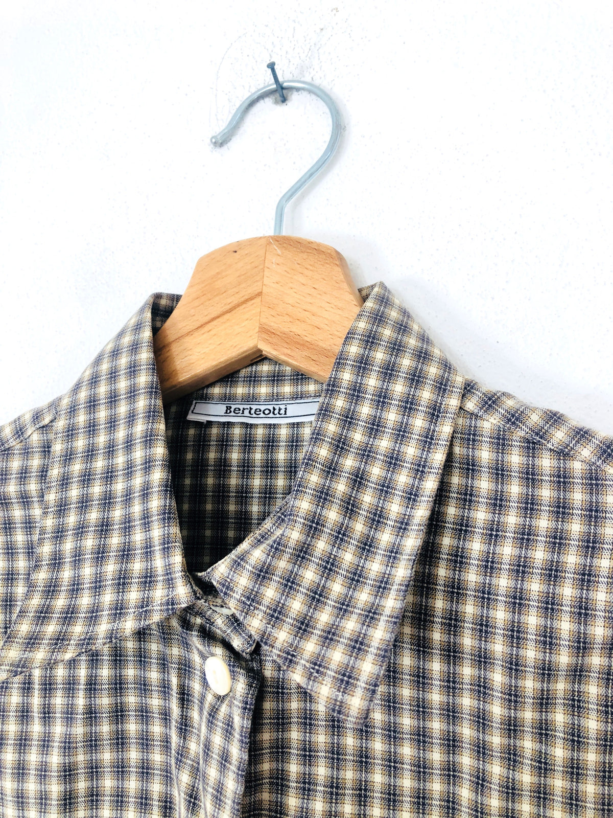 CAMICIA CROP VINTAGE A QUADRI