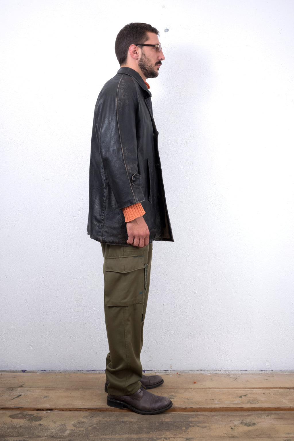 TRENCH IN VERA PELLE VINTAGE