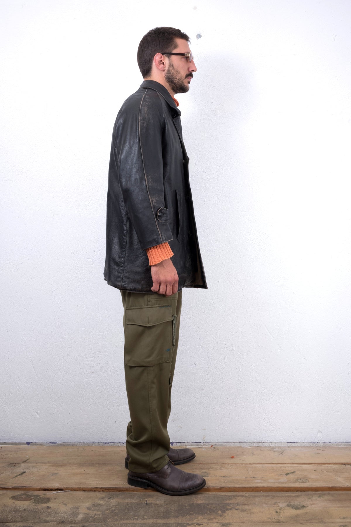 TRENCH IN VERA PELLE VINTAGE