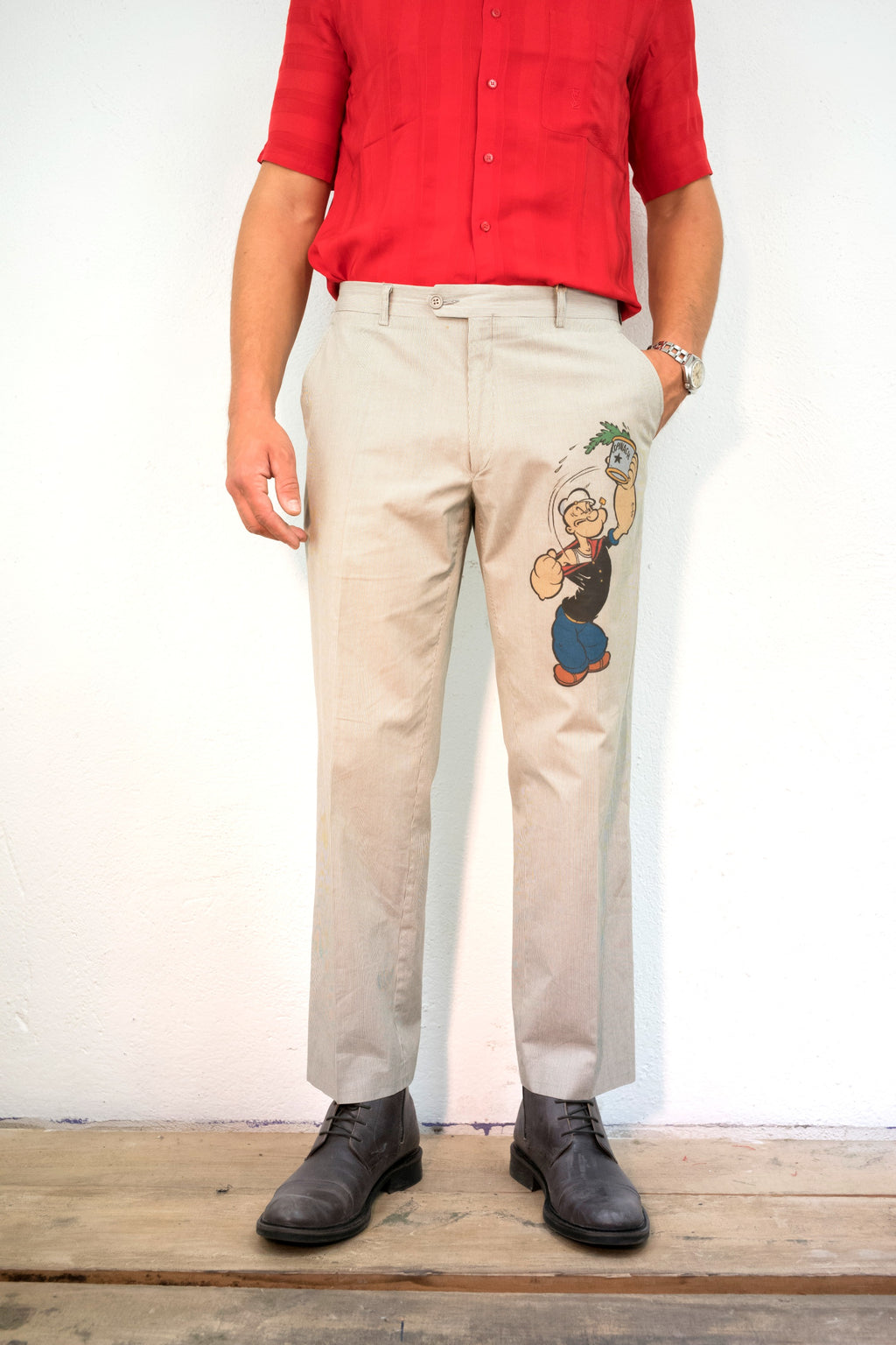 PANTALONI VINTAGE CUSTOMIZZATI POPEYE