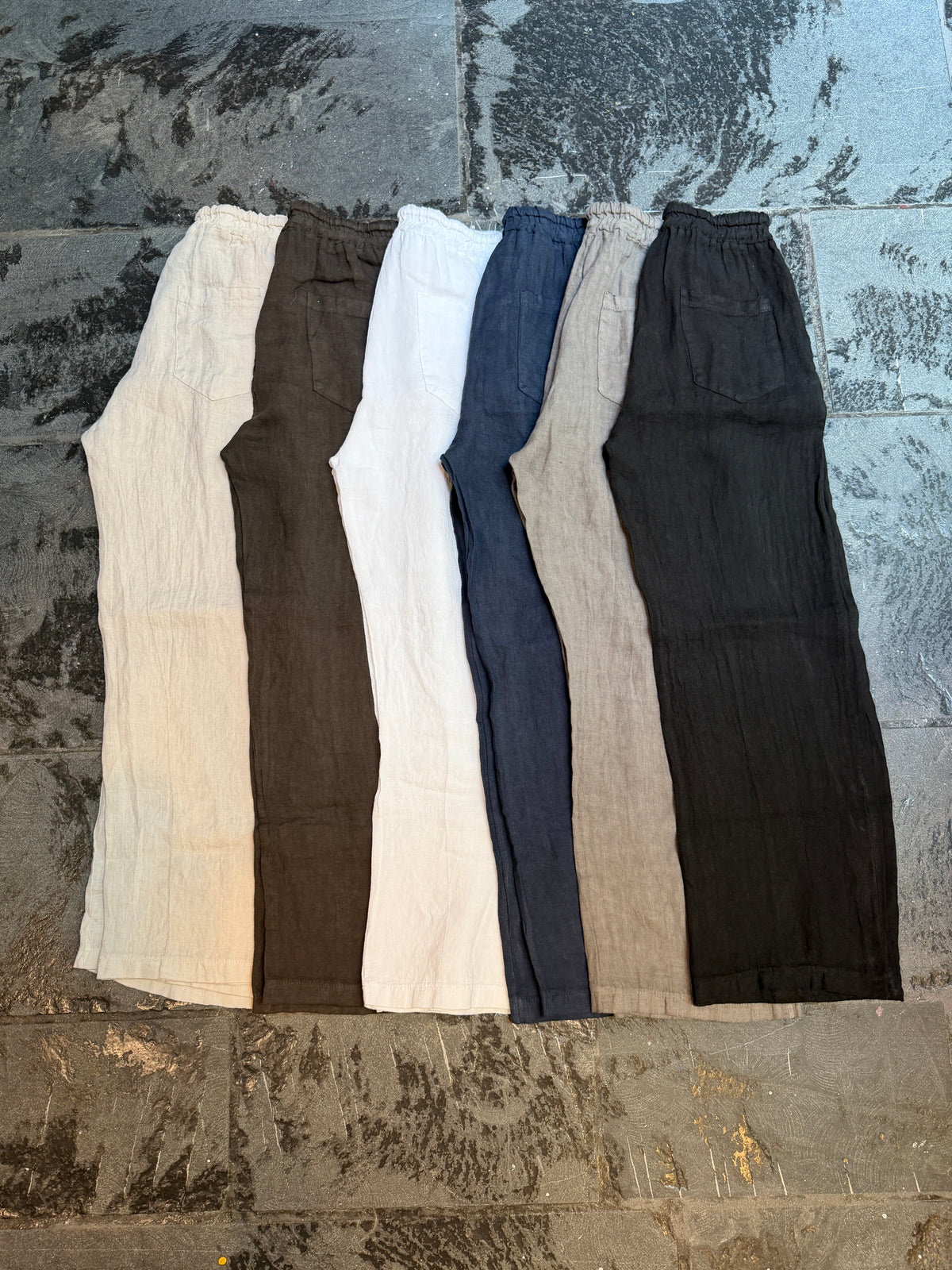 Pantalone 100% Lino BLU NAVY