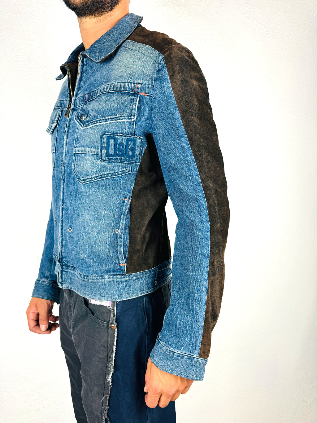GIACCA DI JEANS E PELLE  D&G