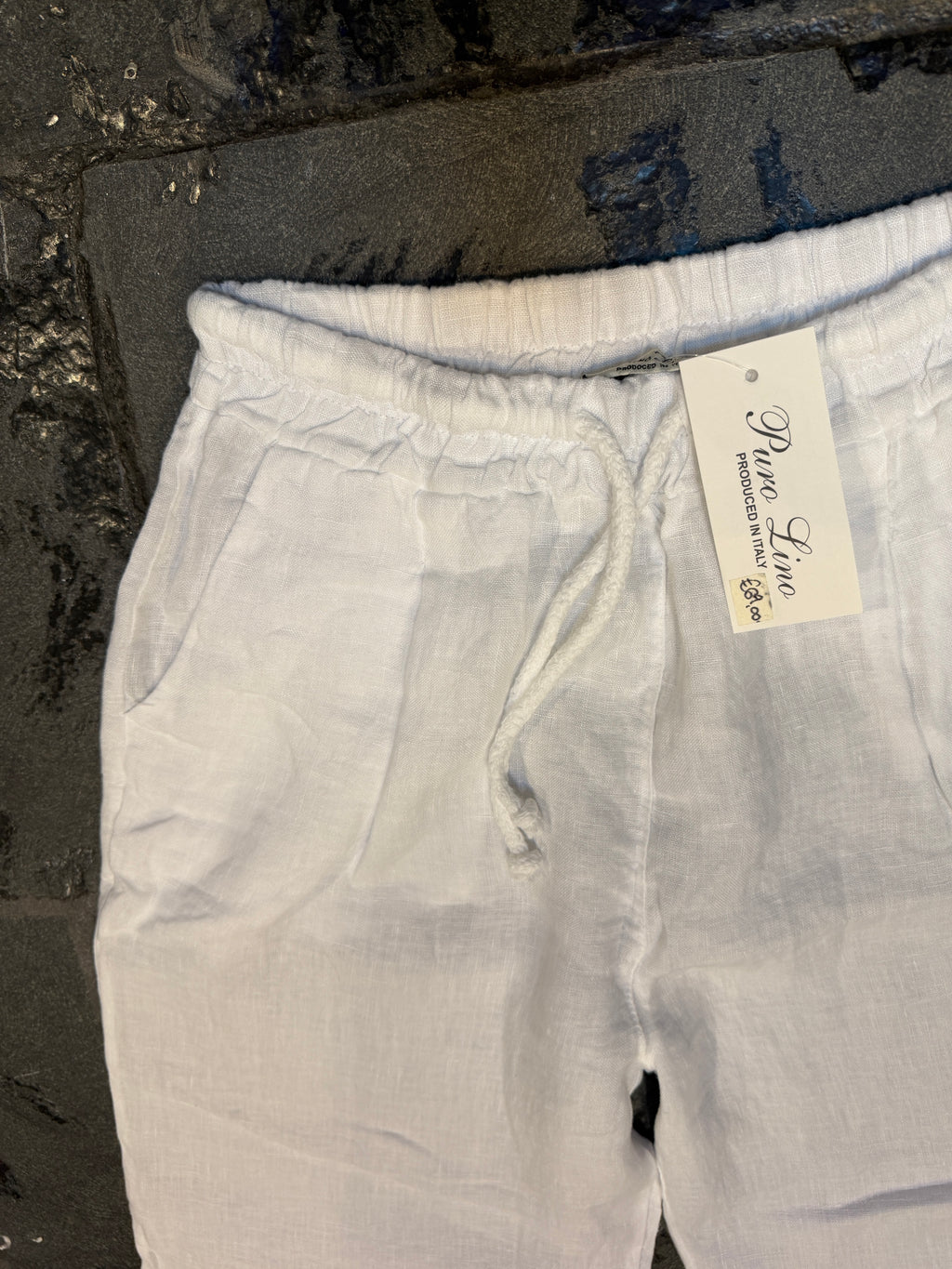 Pantalone 100% Lino BIANCO