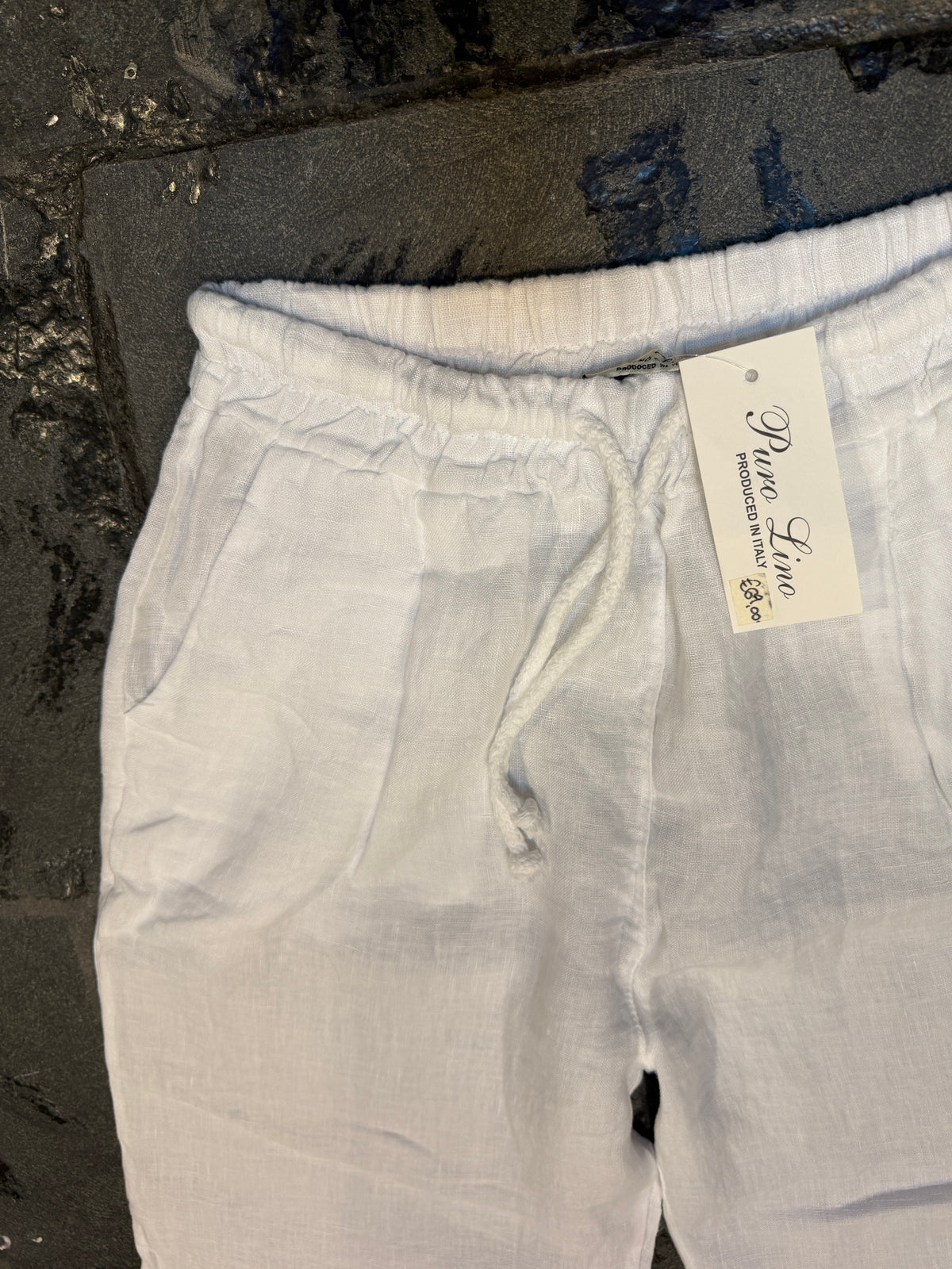 Pantalone 100% Lino BIANCO