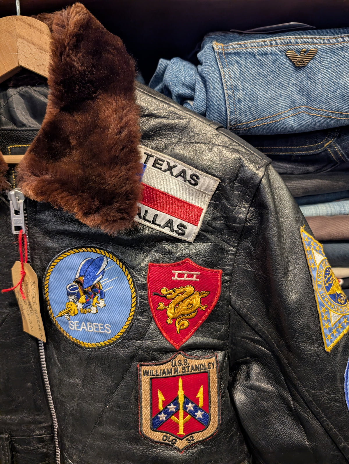 Bomber stile Top Gun pelle