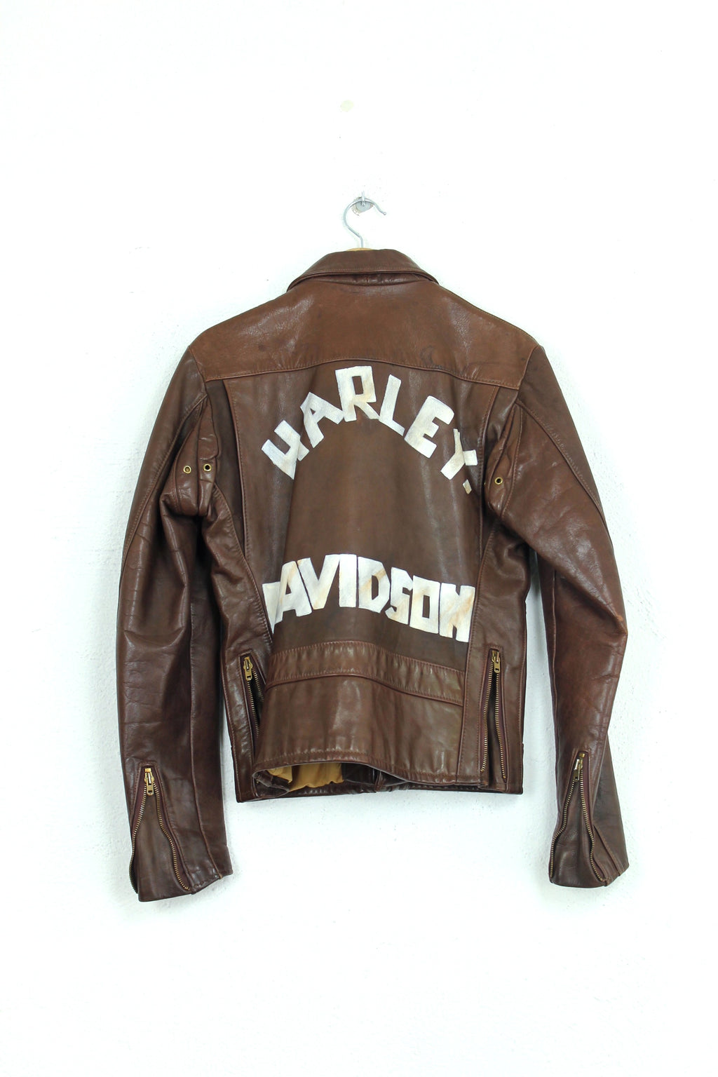 GIACCA VERA PELLE VINTAGE CUSTOMIZZATA HARLEY DAVIDSON