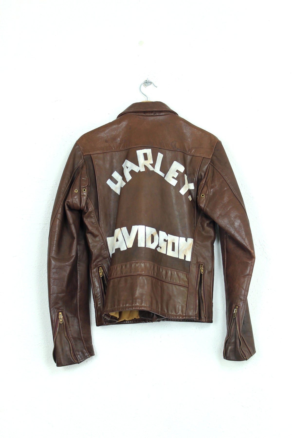 GIACCA VERA PELLE VINTAGE CUSTOMIZZATA HARLEY DAVIDSON