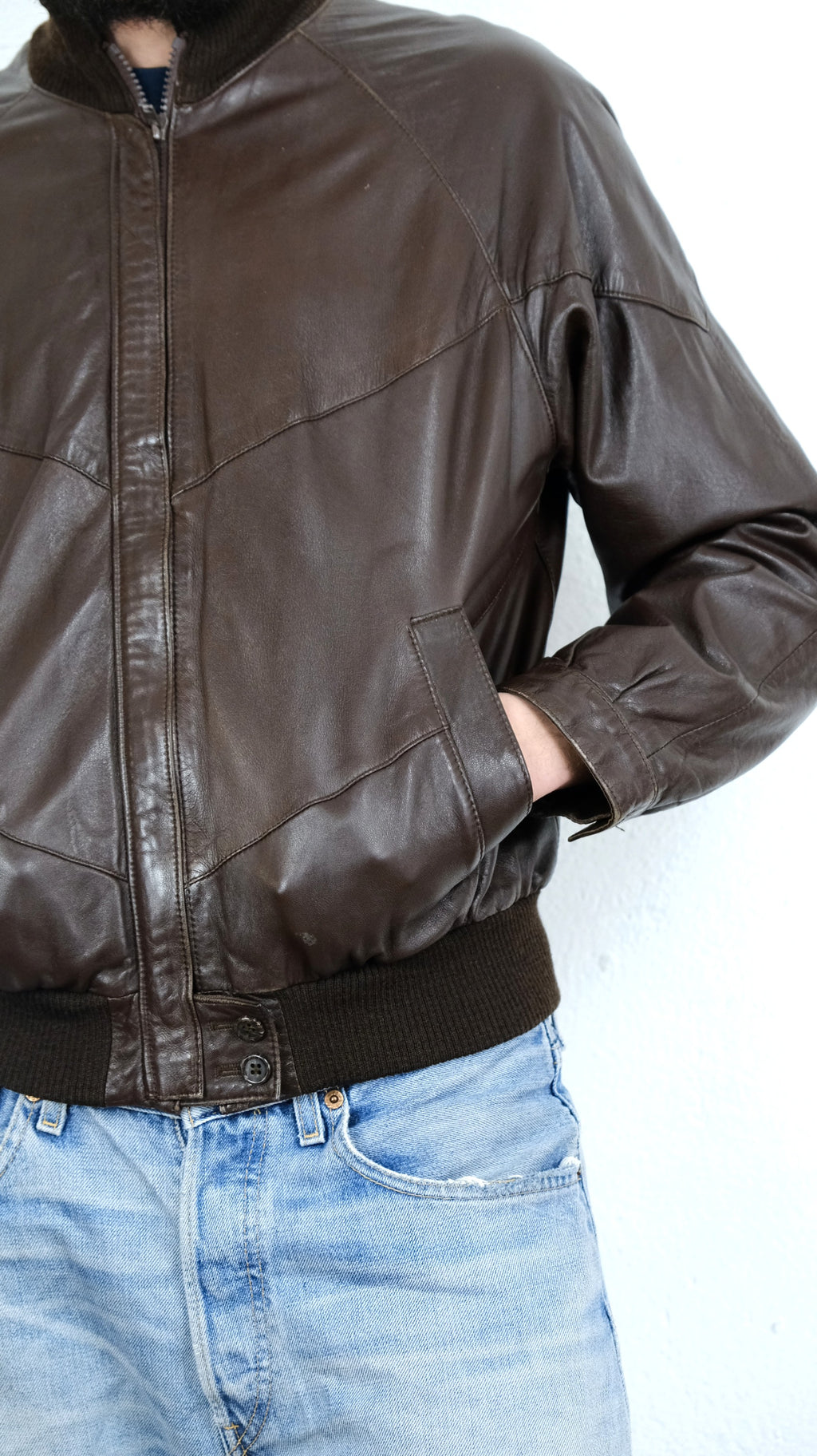 BOMBER IN VERA PELLE VINTAGE