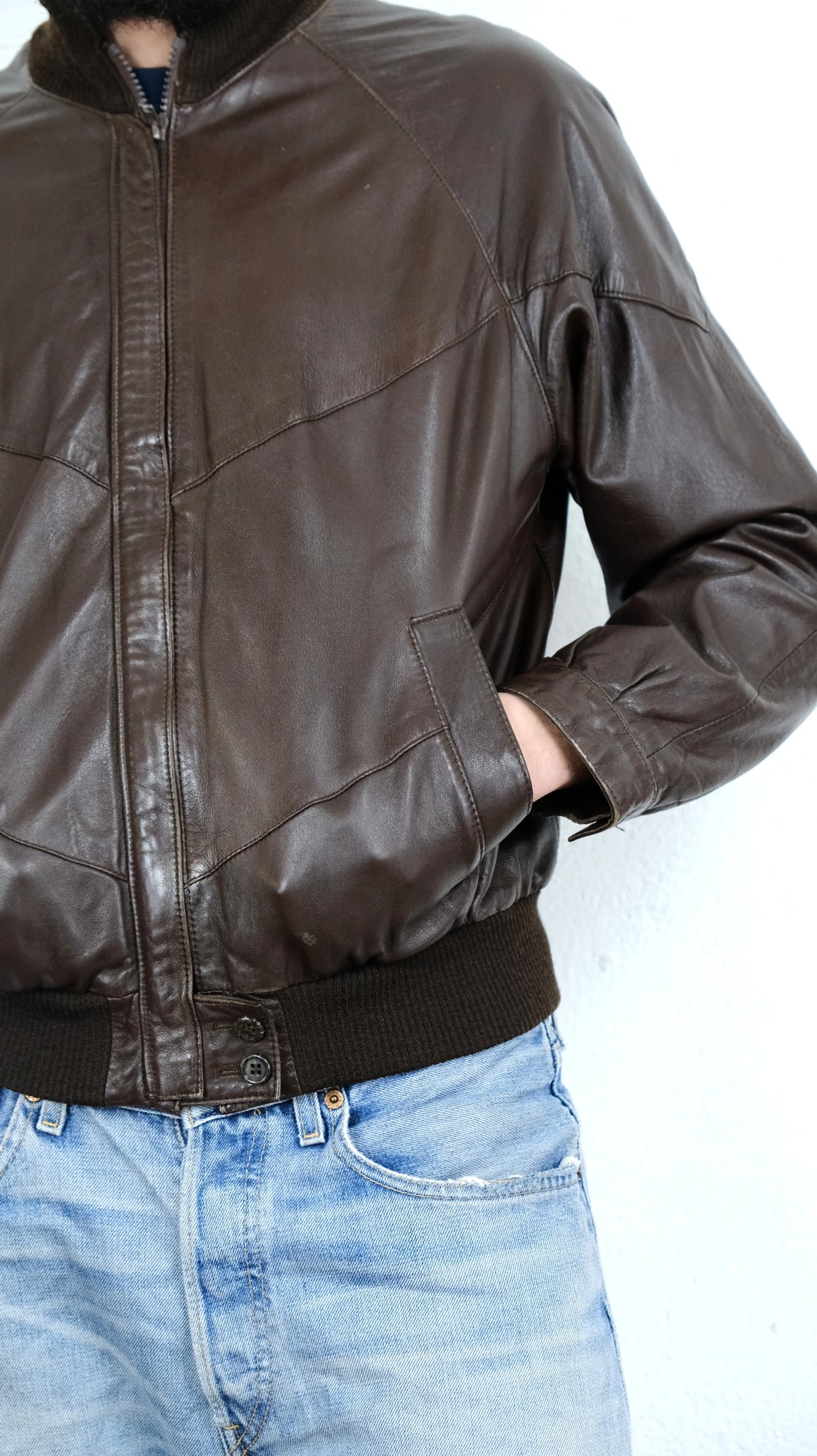 BOMBER IN VERA PELLE VINTAGE