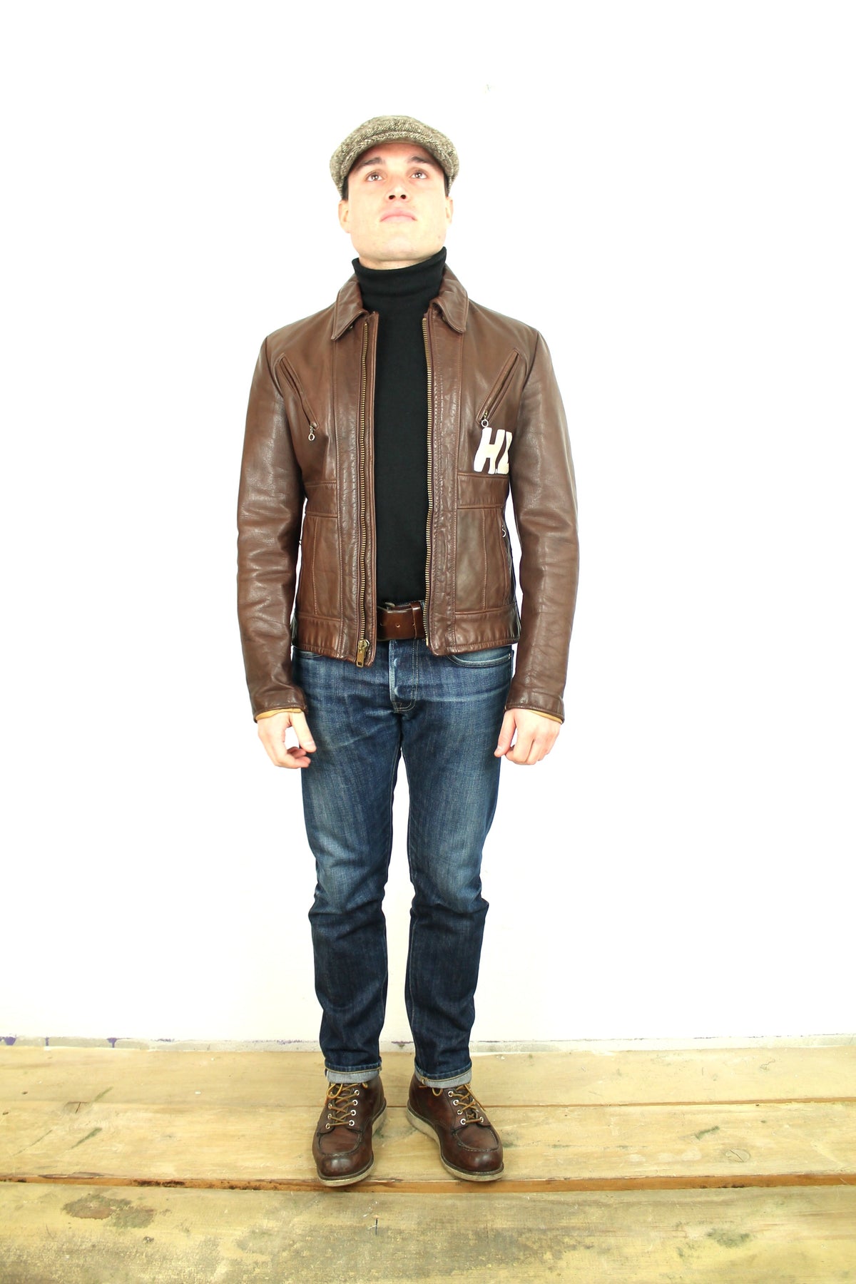 GIACCA VERA PELLE VINTAGE CUSTOMIZZATA HARLEY DAVIDSON