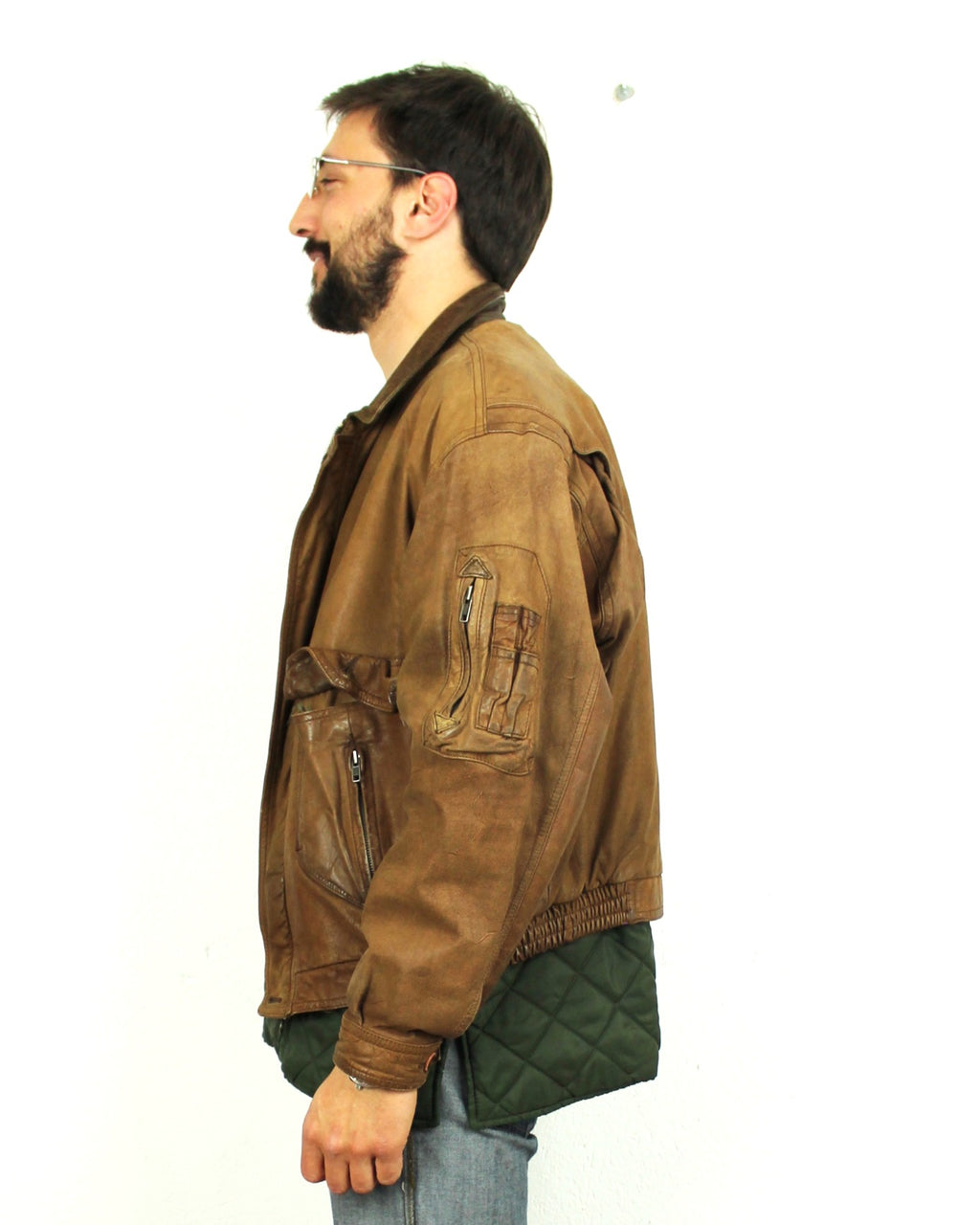 BOMBER IN VERA PELLE VINTAGE