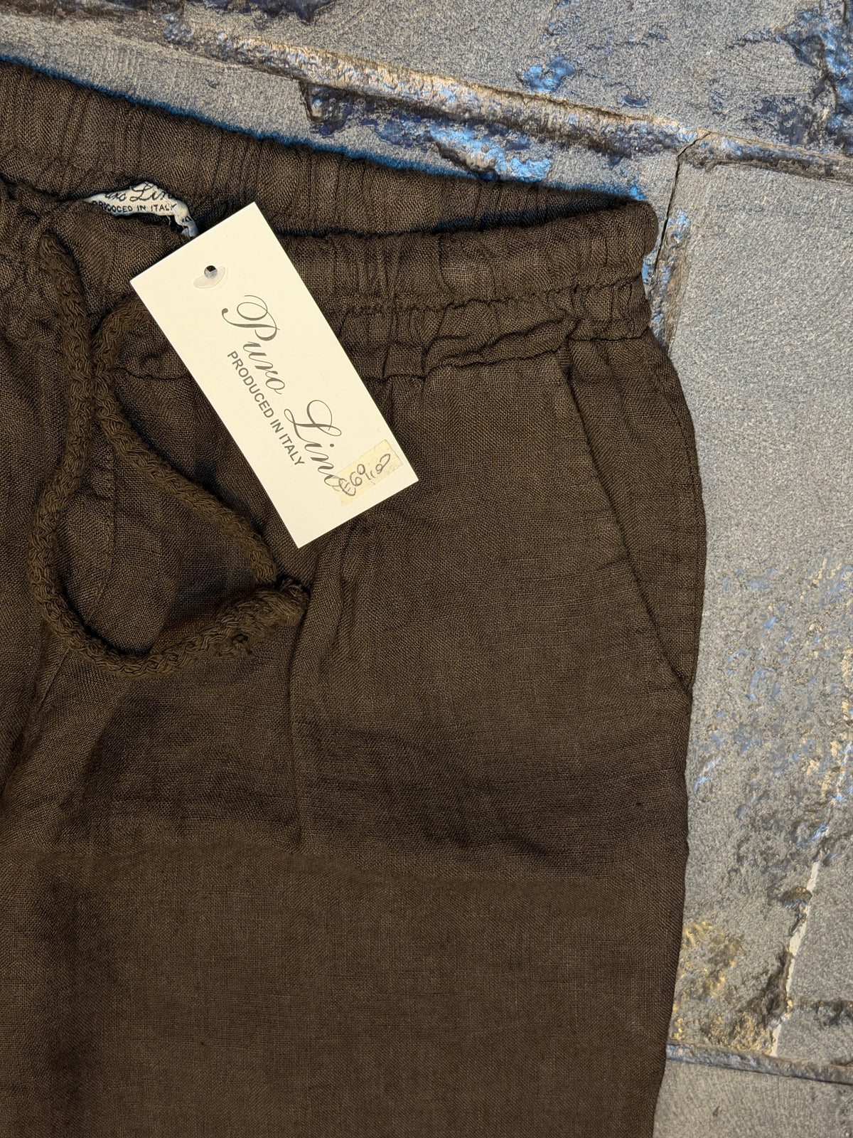 Pantalone 100% Lino MARRONE