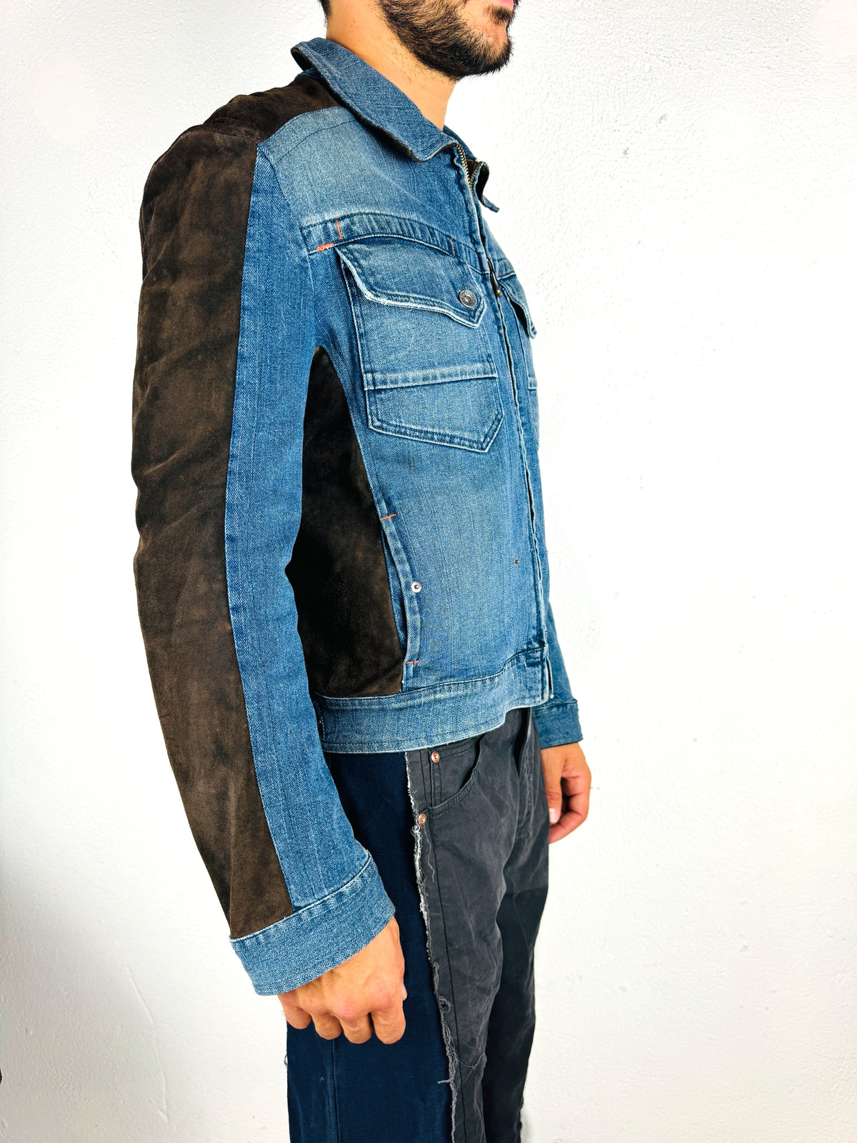 GIACCA DI JEANS E PELLE  D&G