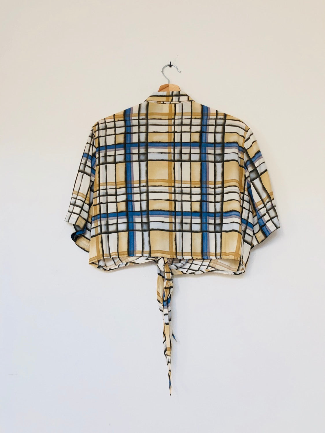 CAMICIA CROP VINTAGE A RIGHE