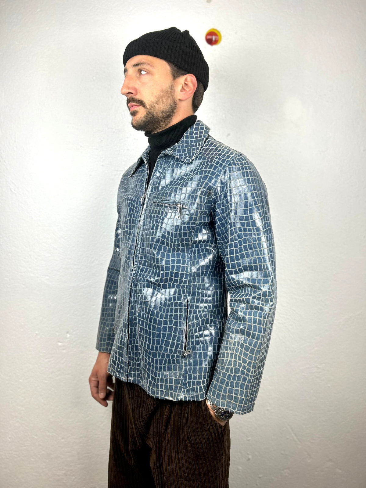 GIACCA IN PELLE MOSAICO