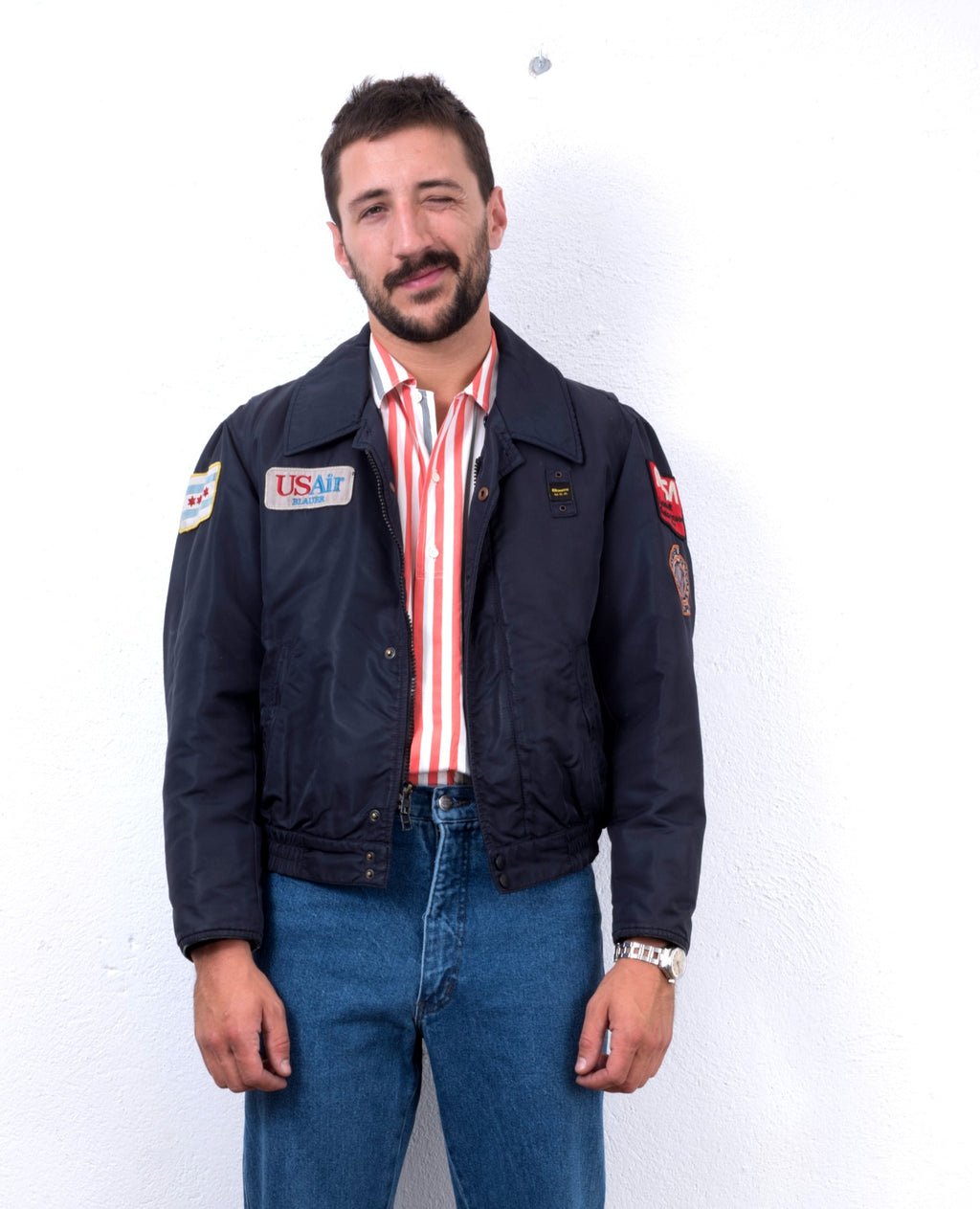 BOMBER BLAUER VINTAGE
