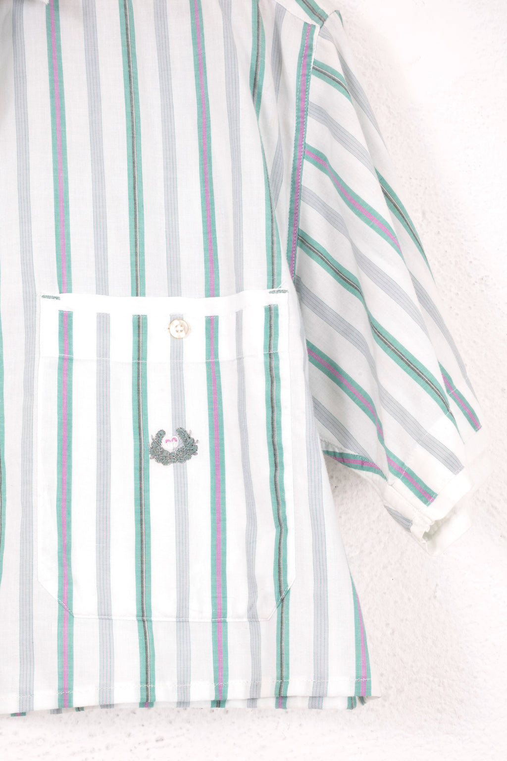 CAMICIA CROP VINTAGE A RIGHE
