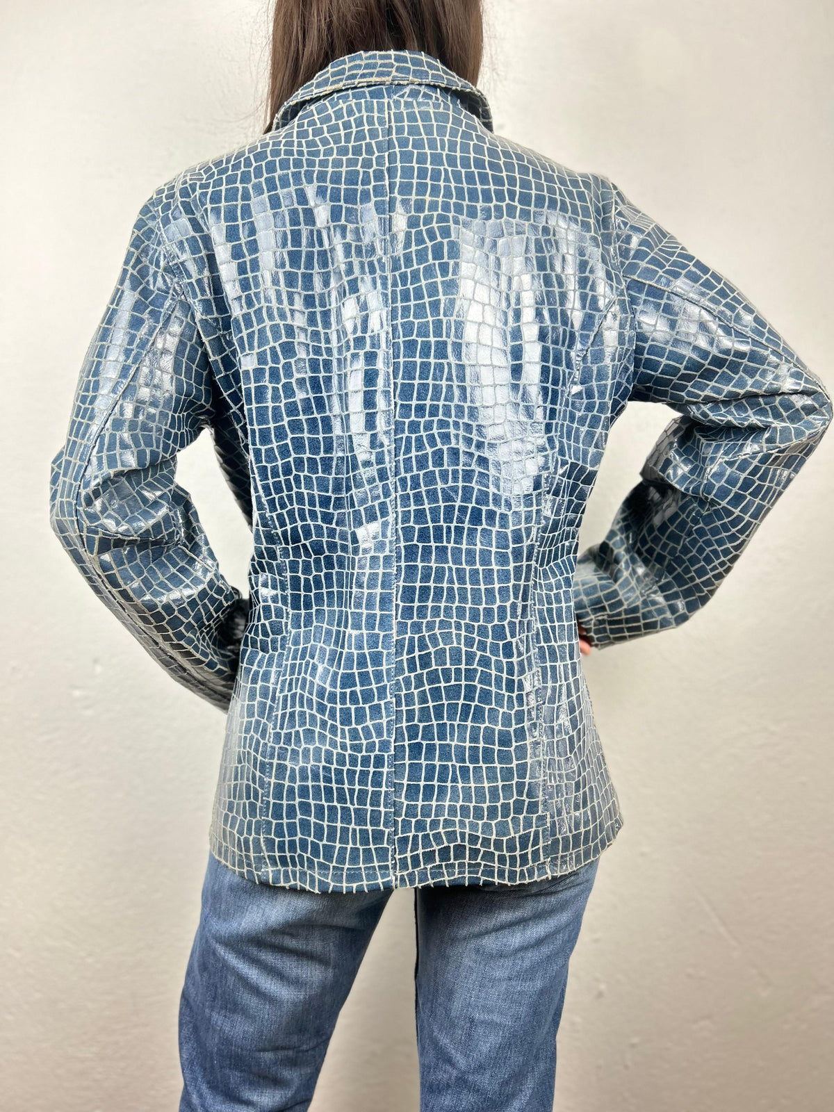 GIACCA IN PELLE MOSAICO