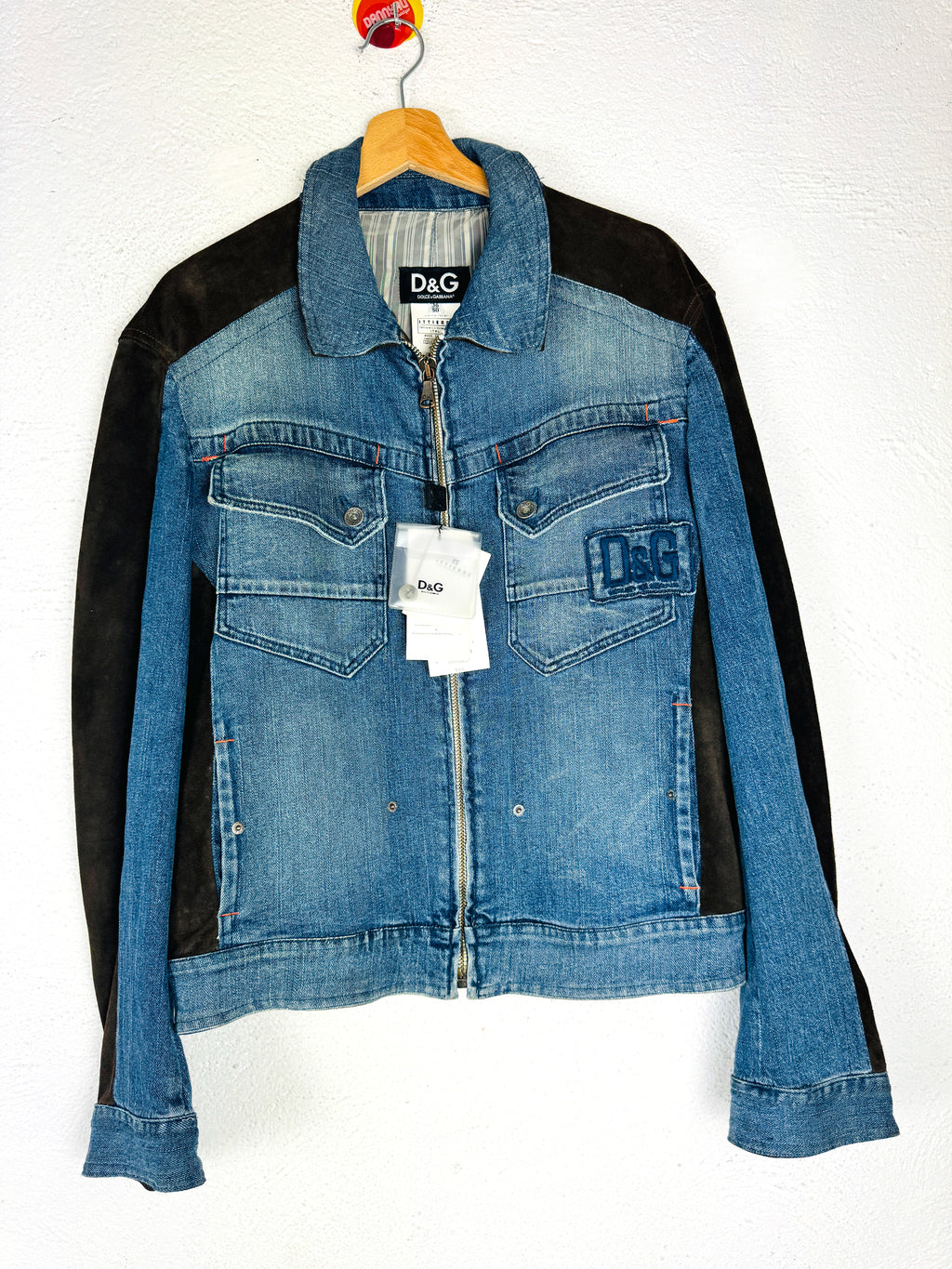 GIACCA DI JEANS E PELLE  D&G