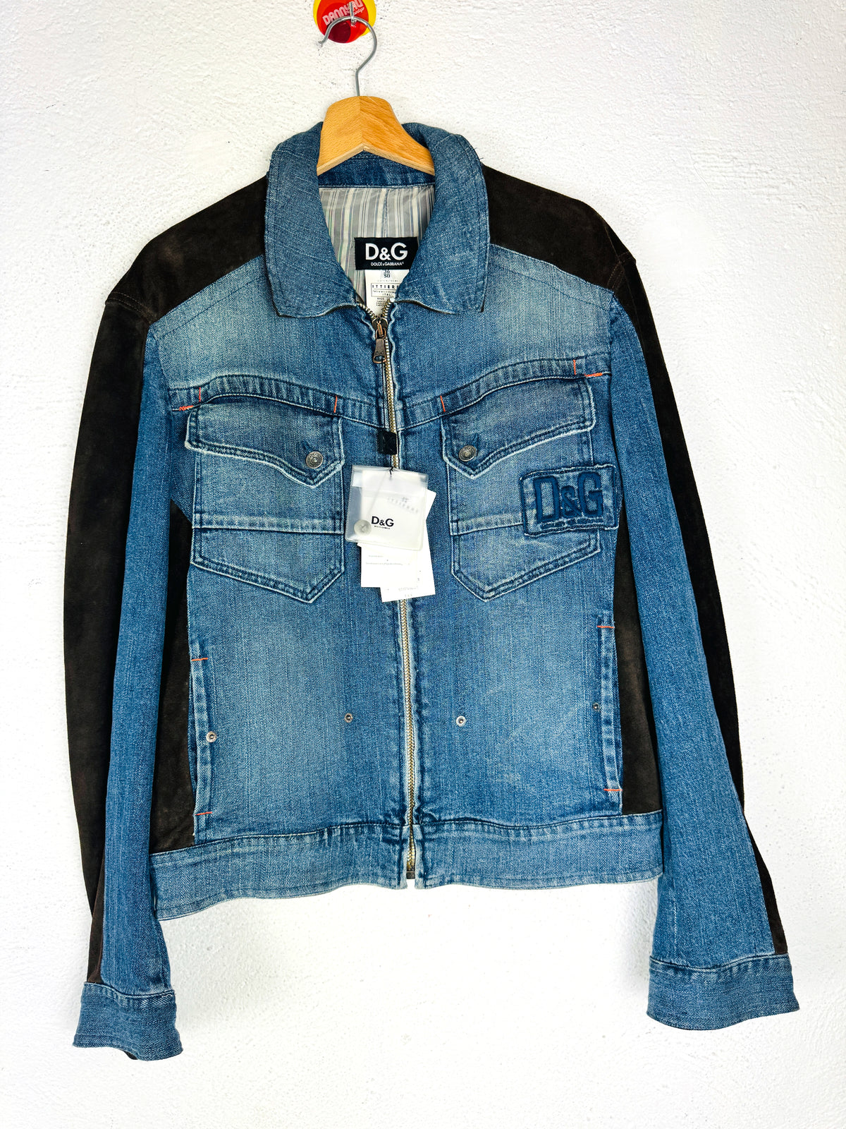 GIACCA DI JEANS E PELLE  D&G