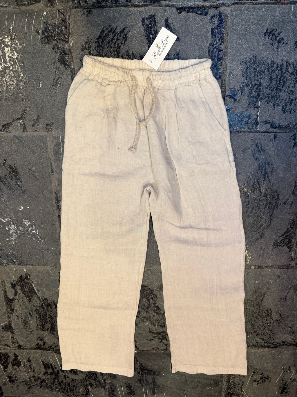 Pantaloni 100% Lino BEIGE